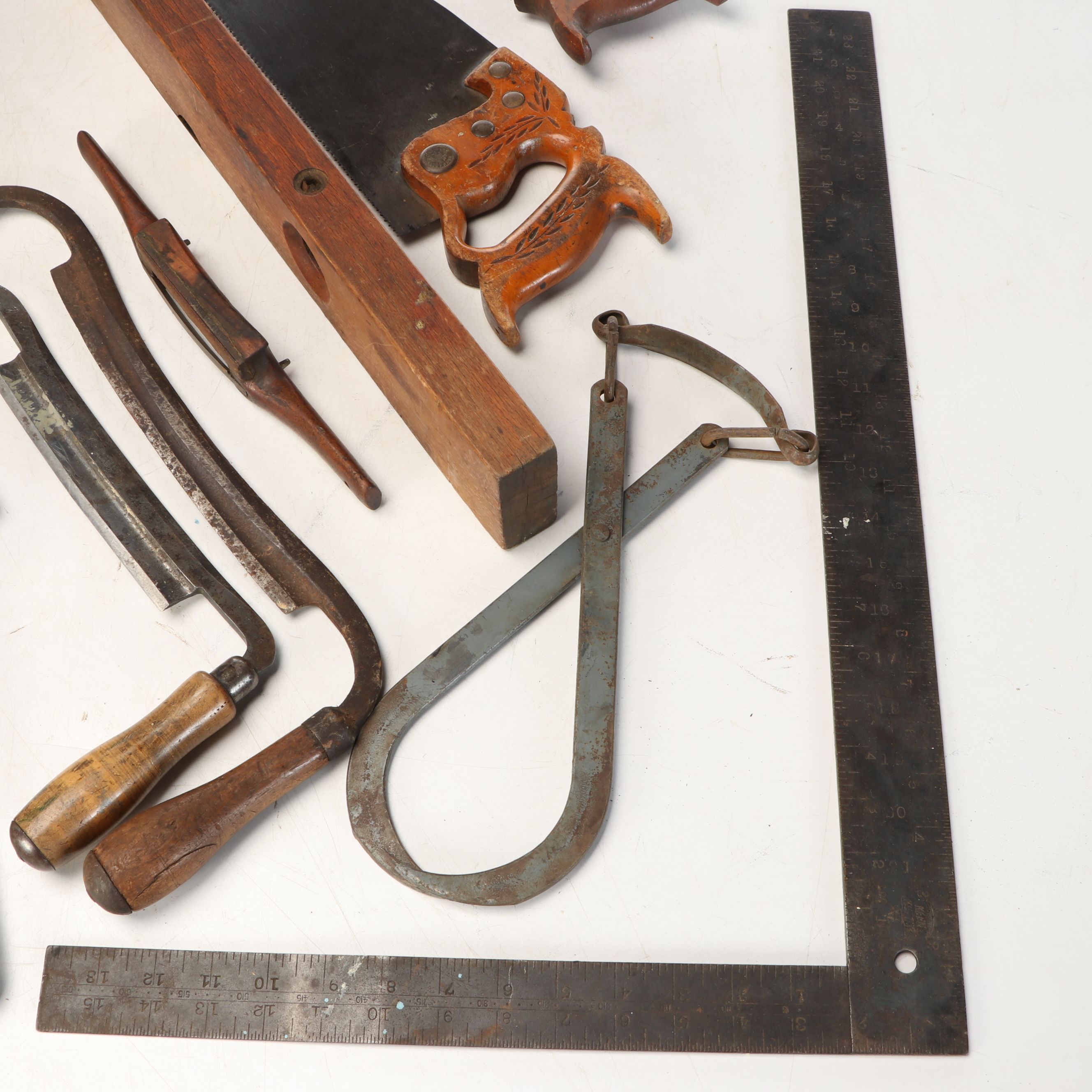 Hand Saws and More Hand Tools with Wood Tool Box