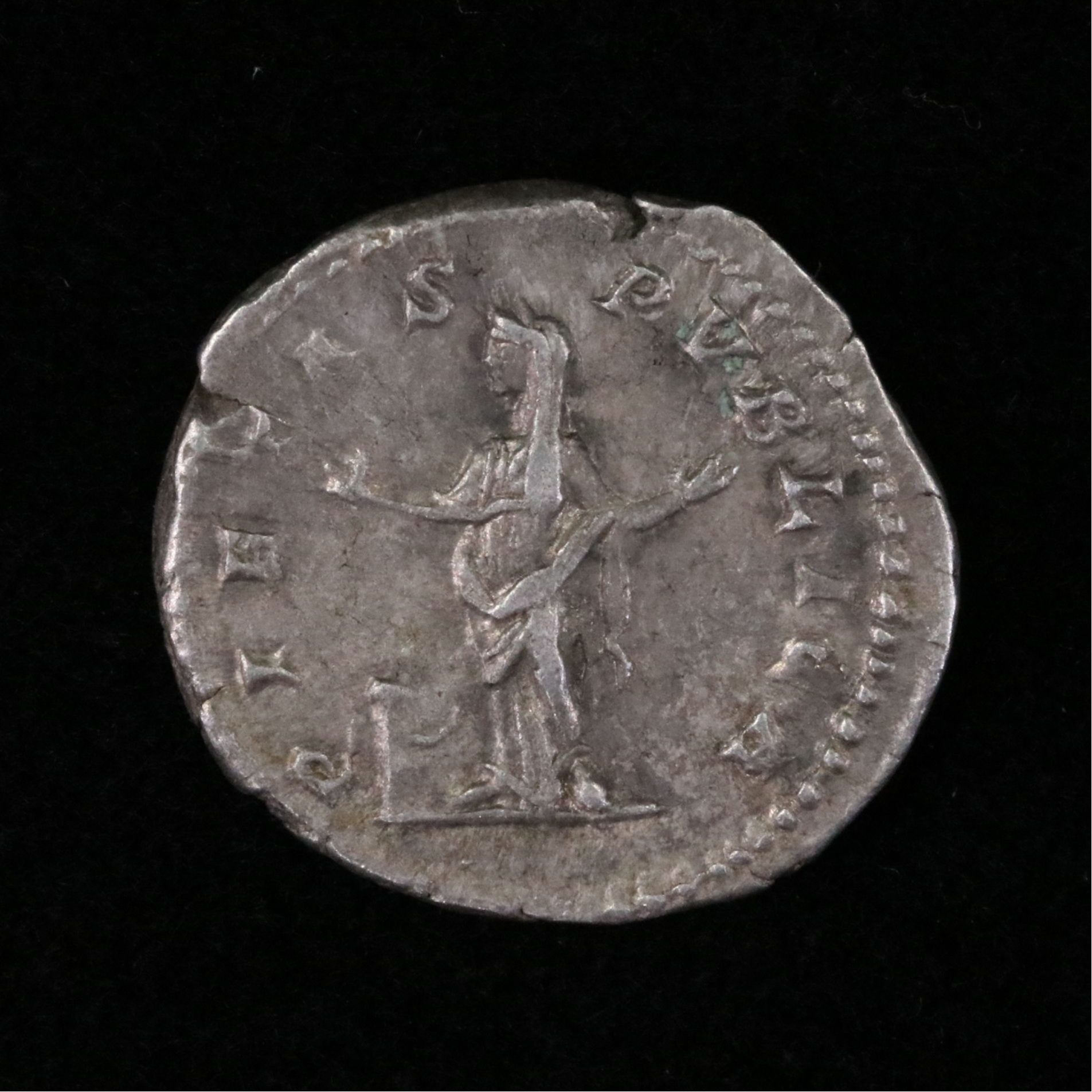 Ancient Roman Imperial AR Denarius Coin of Julia Domna, ca. 204 A.D.