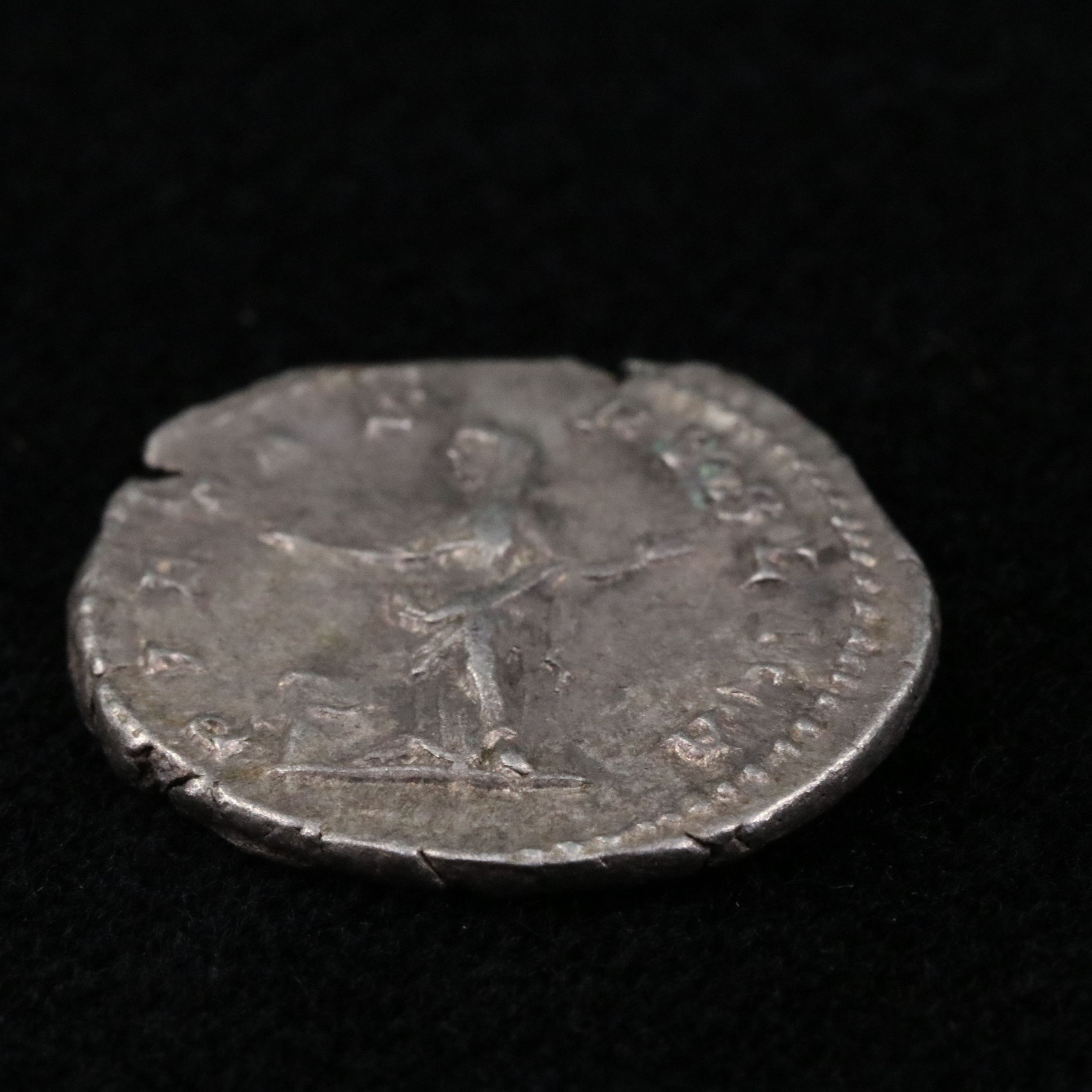 Ancient Roman Imperial AR Denarius Coin of Julia Domna, ca. 204 A.D.