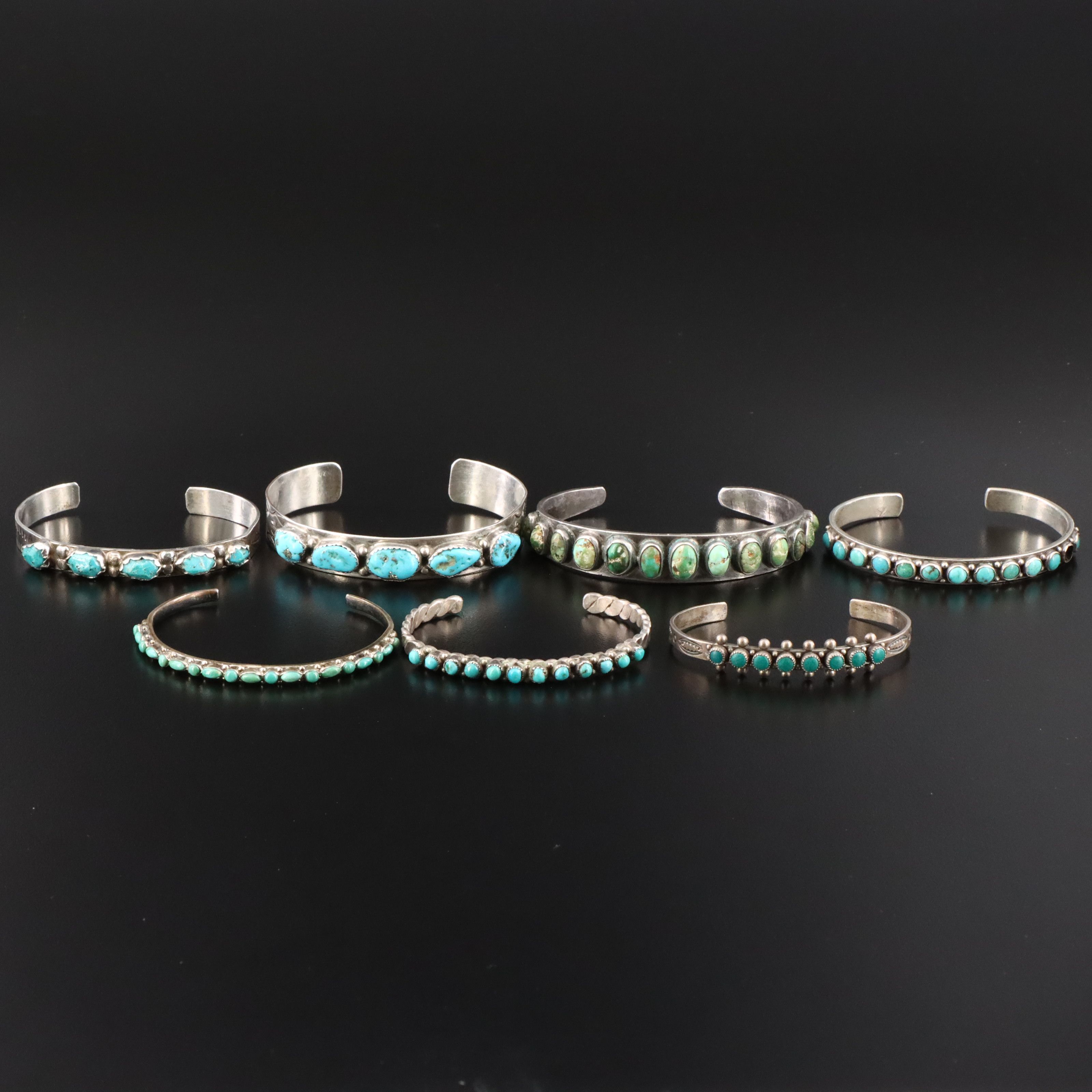 Sterling Turquoise Cuff Collection Featuring S.C. Nastacio