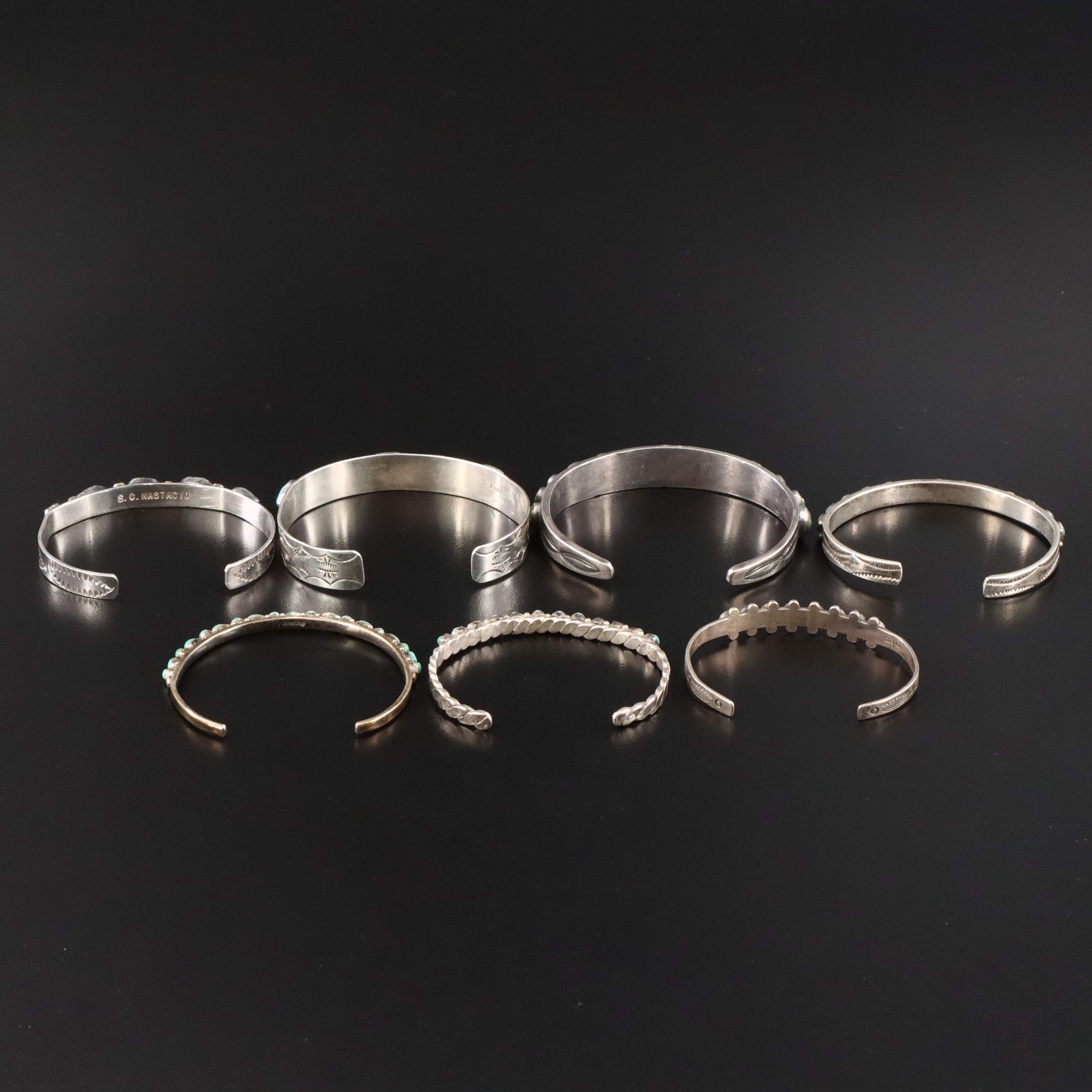 Sterling Turquoise Cuff Collection Featuring S.C. Nastacio