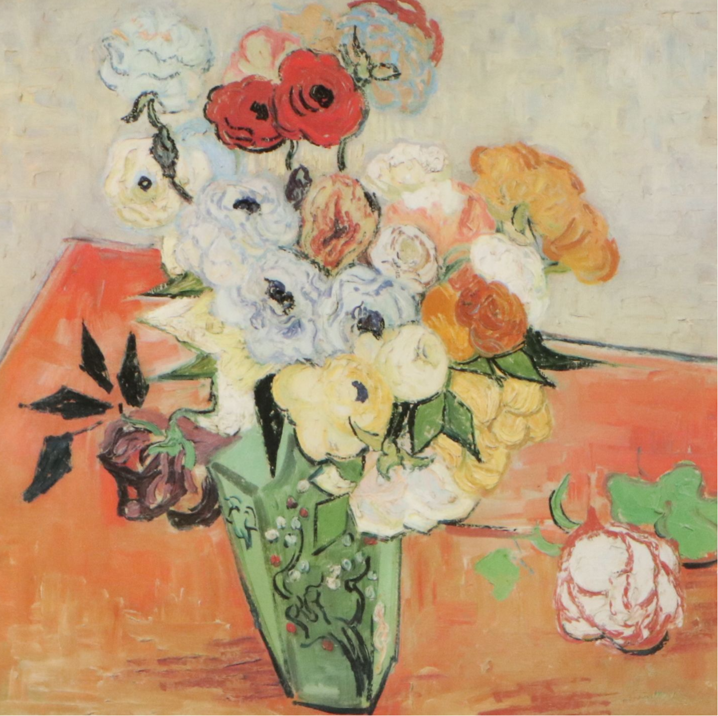 After Vincent Van Gogh "Roses and Anemones," 21st Century