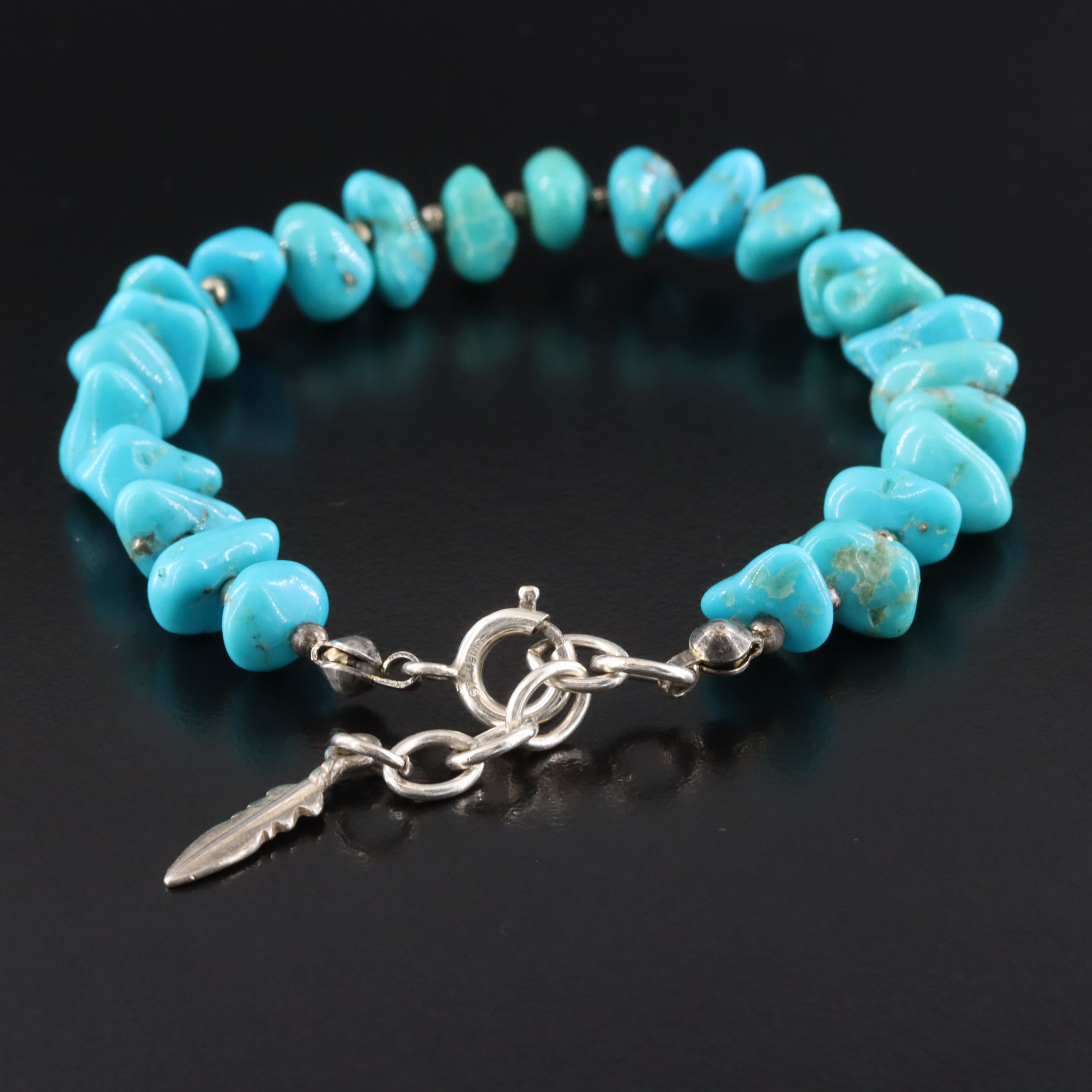 Dakota West Design Sterling Turquoise Bracelet