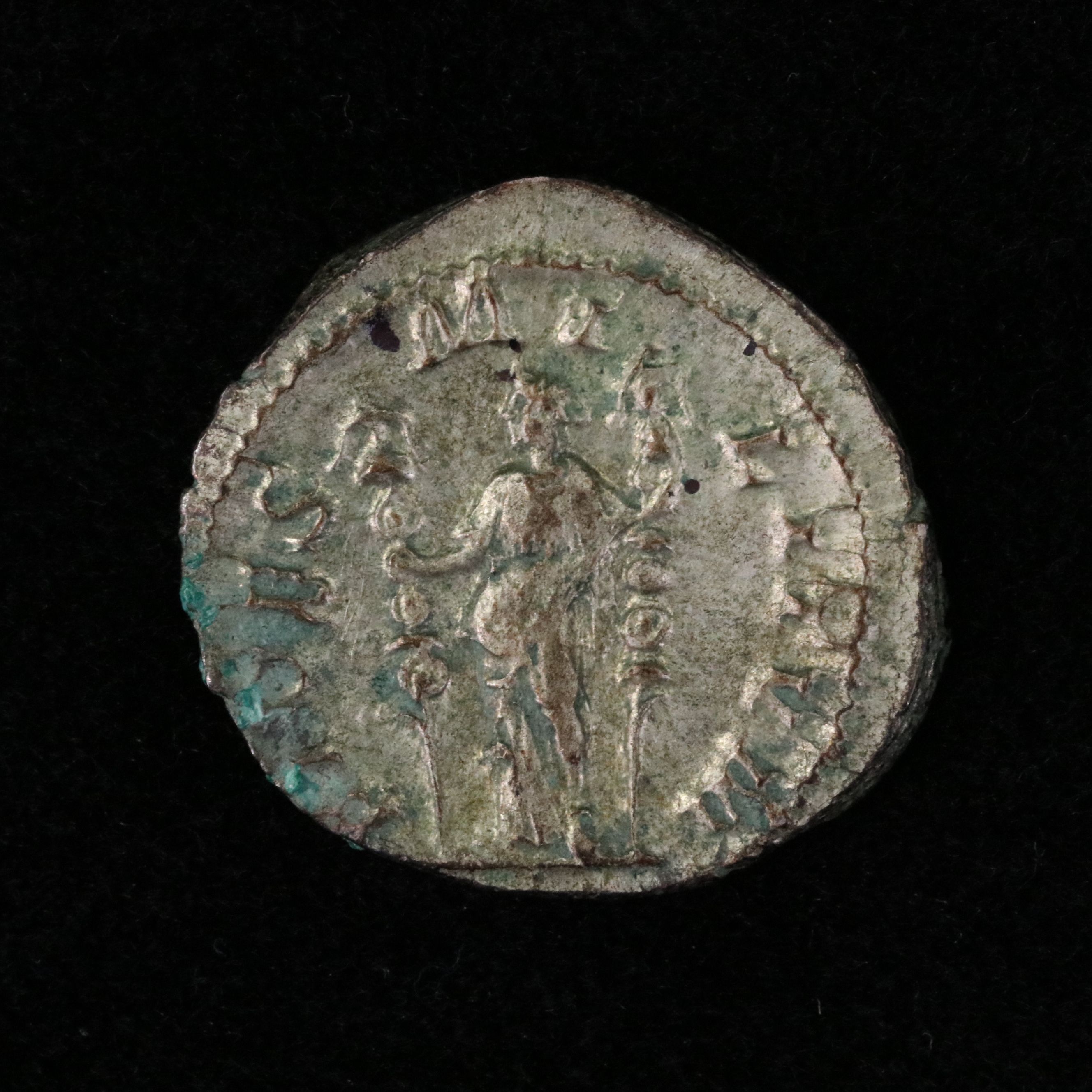 Ancient Roman Imperial AR Denarius Coin of Maximinus I, ca. 236 A.D.