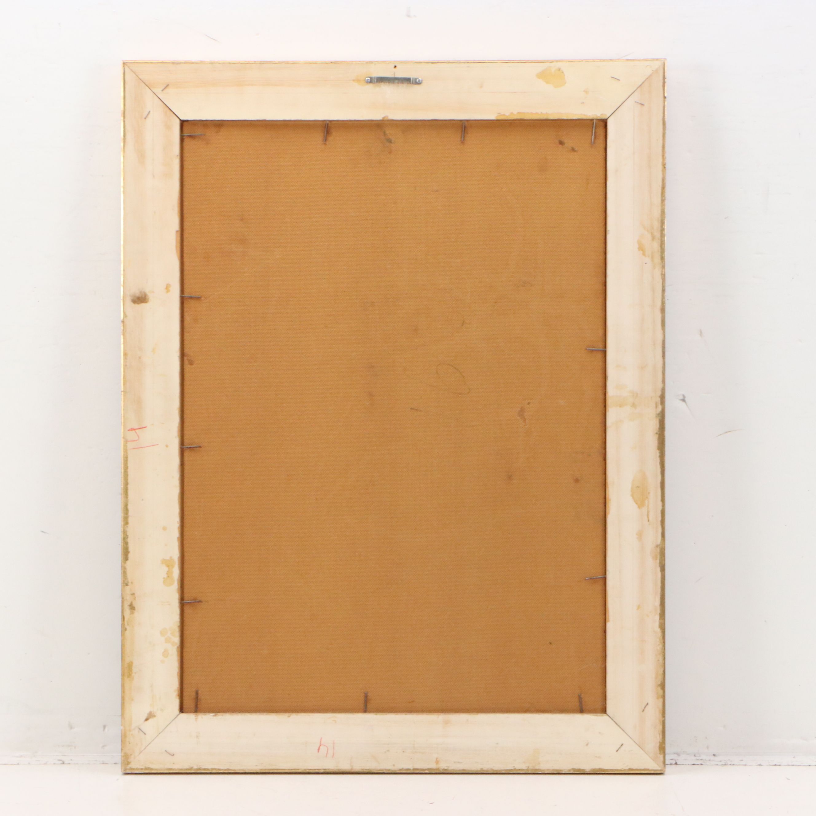 Cityscape Gouache Painting on Metal Panel of Toledo, Spain, 20th Century