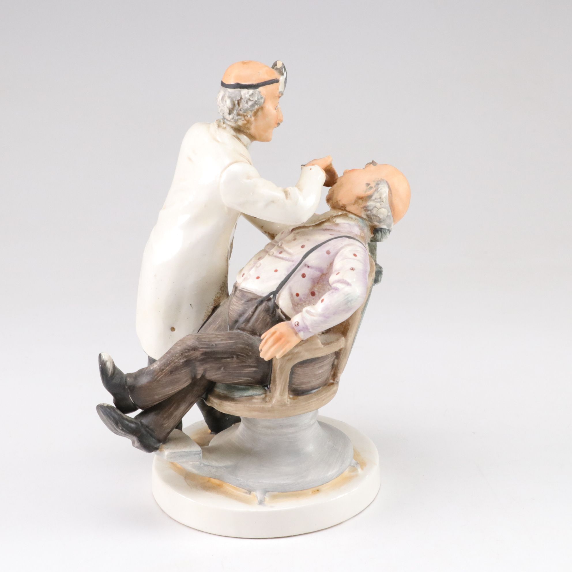 Capodimonte Carved Porcelain Dentist Figurine with Matryoshka Dolls & More