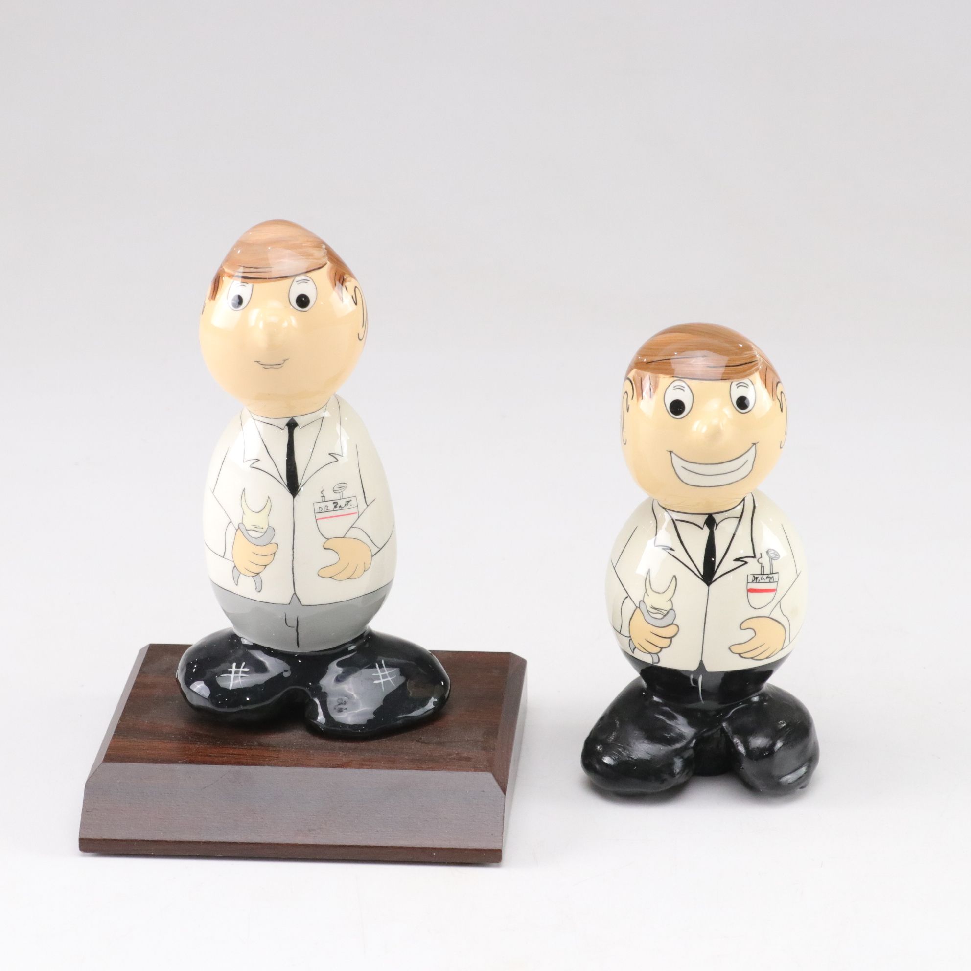 Capodimonte Carved Porcelain Dentist Figurine with Matryoshka Dolls & More