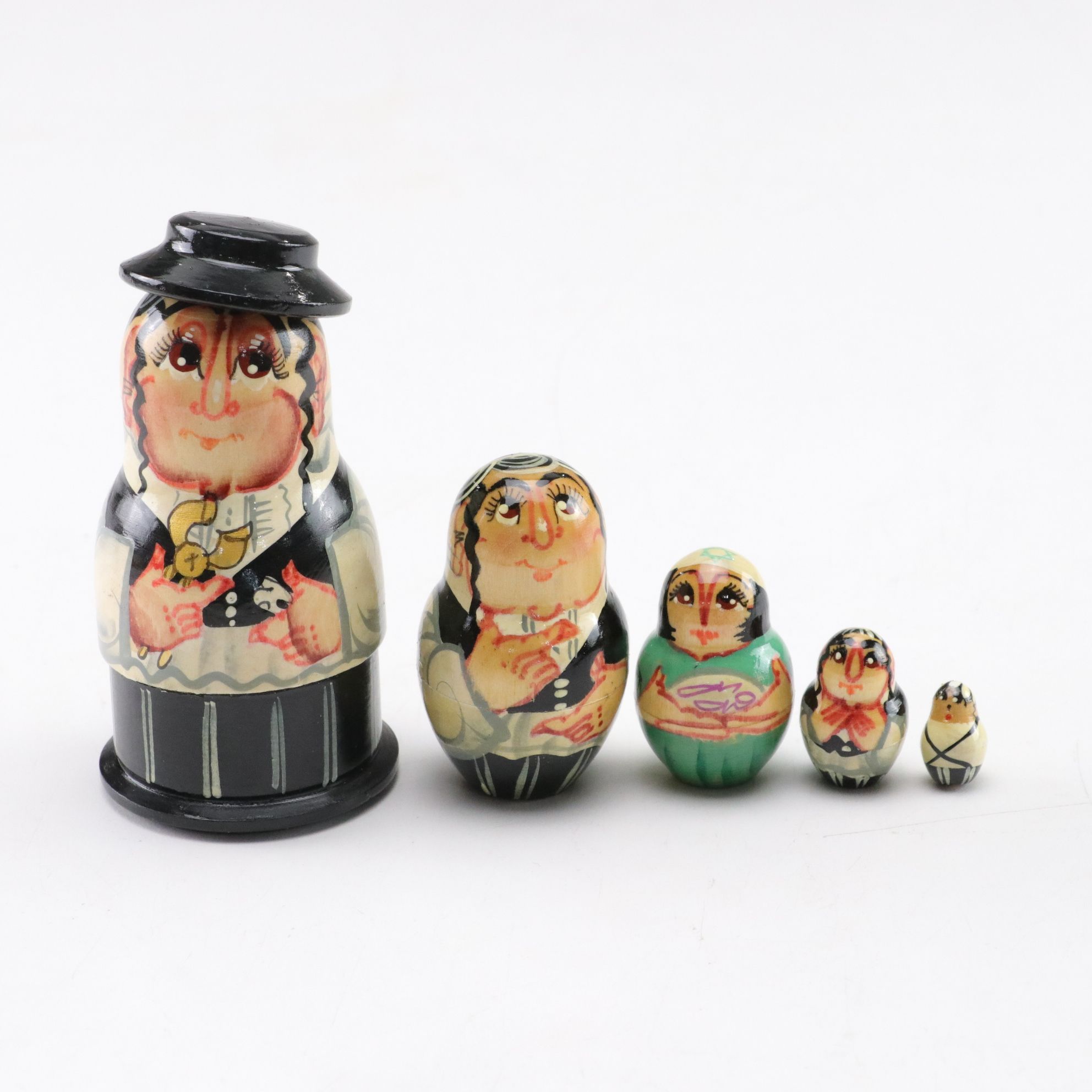 Capodimonte Carved Porcelain Dentist Figurine with Matryoshka Dolls & More