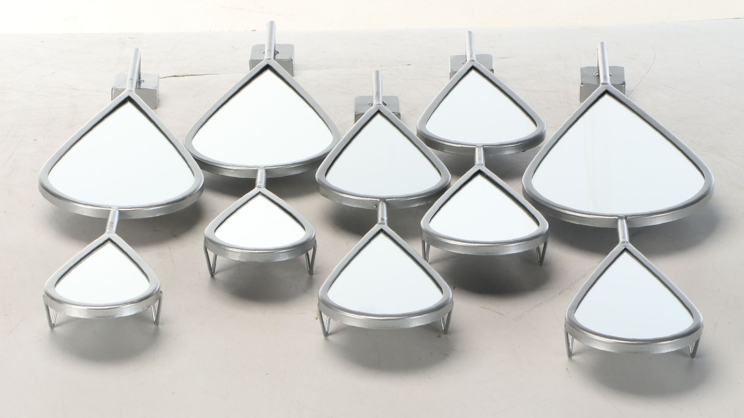 Mirrored Teardrop Wall Hangings