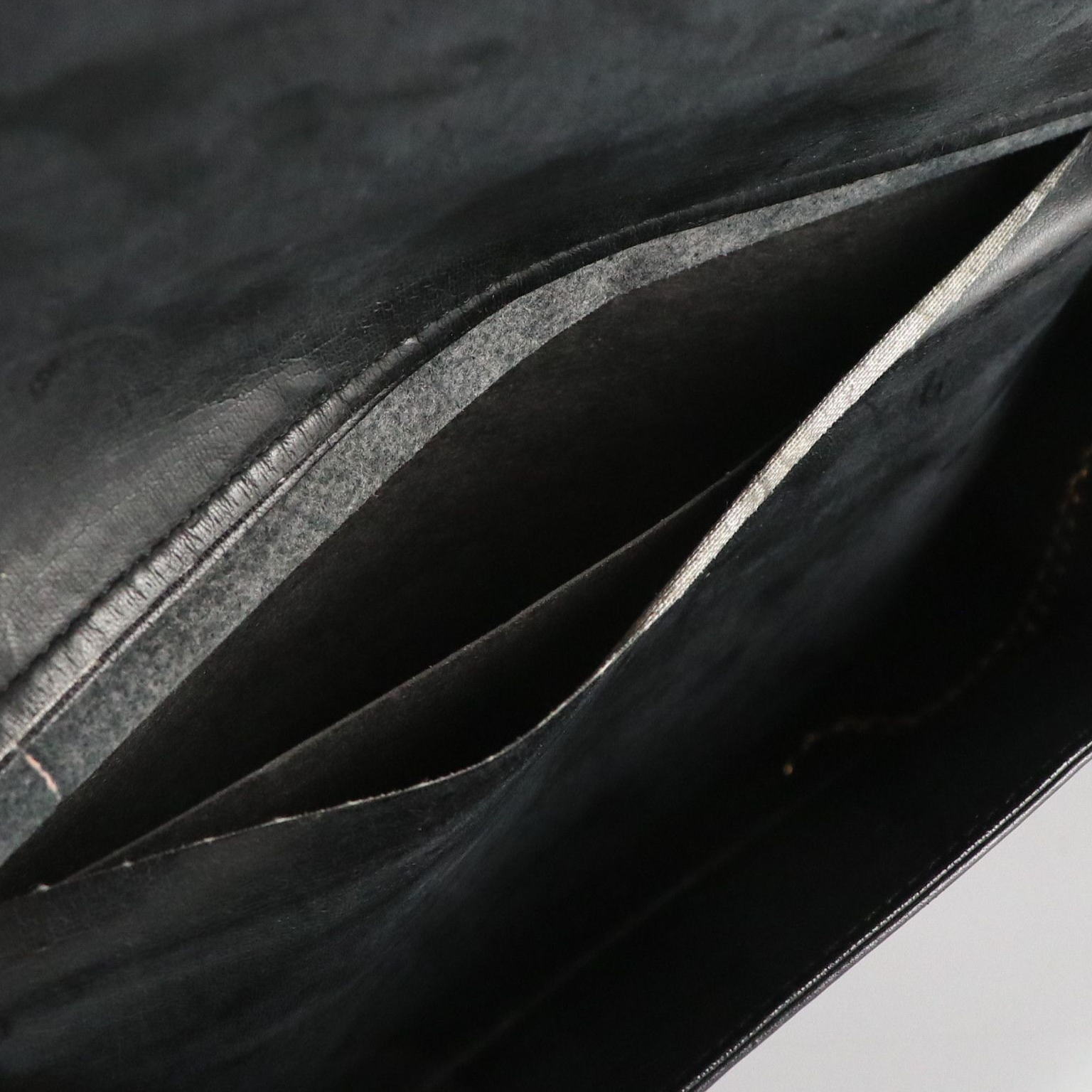 Christian Dior CD Envelope Flap Convertible Clutch in Black Leather