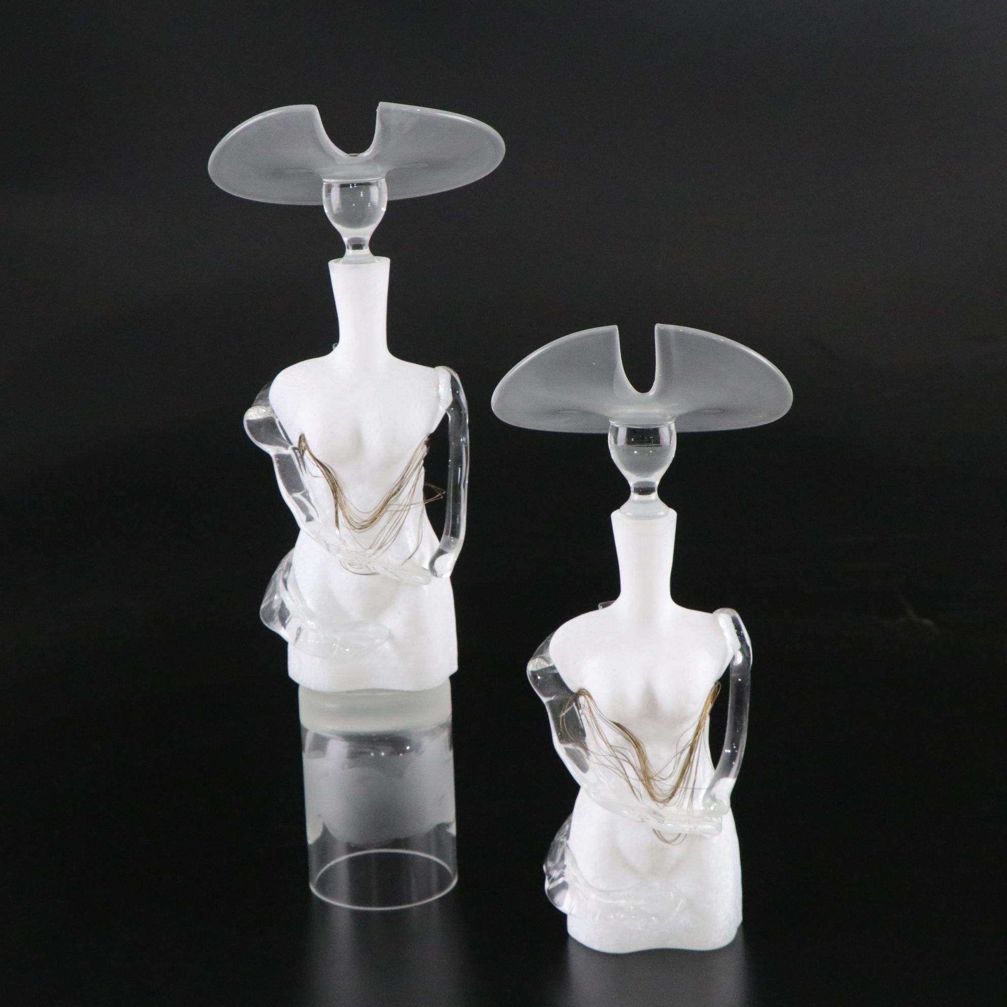 Elena Graure Manta Studio Art Glass Figural Perfume Bottles