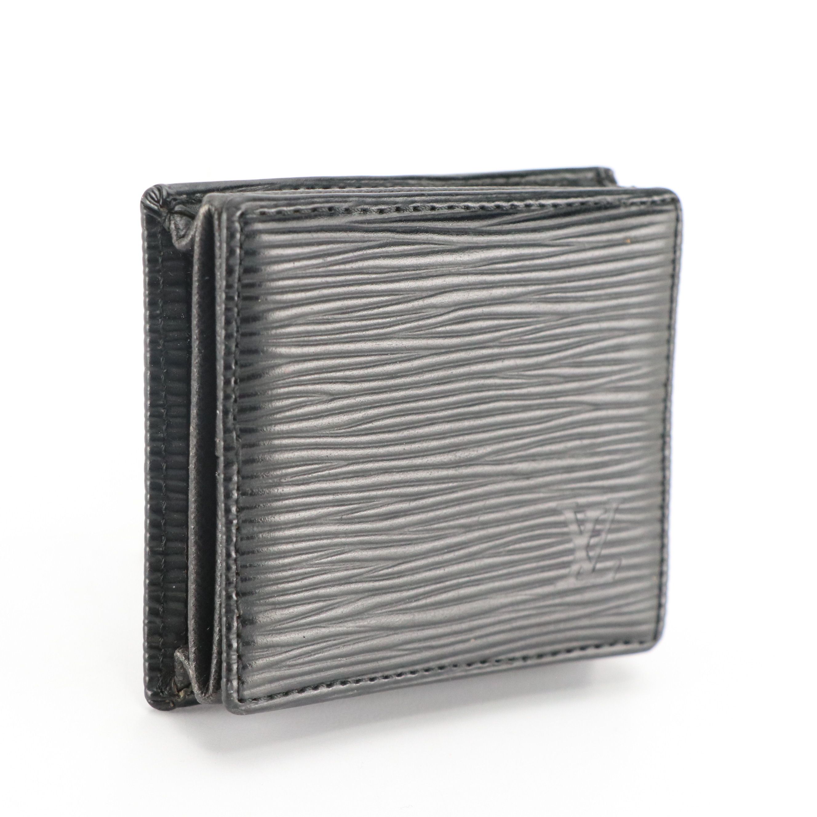 Louis Vuitton Collapsible Boite Coin Pouch in Black Epi Leather