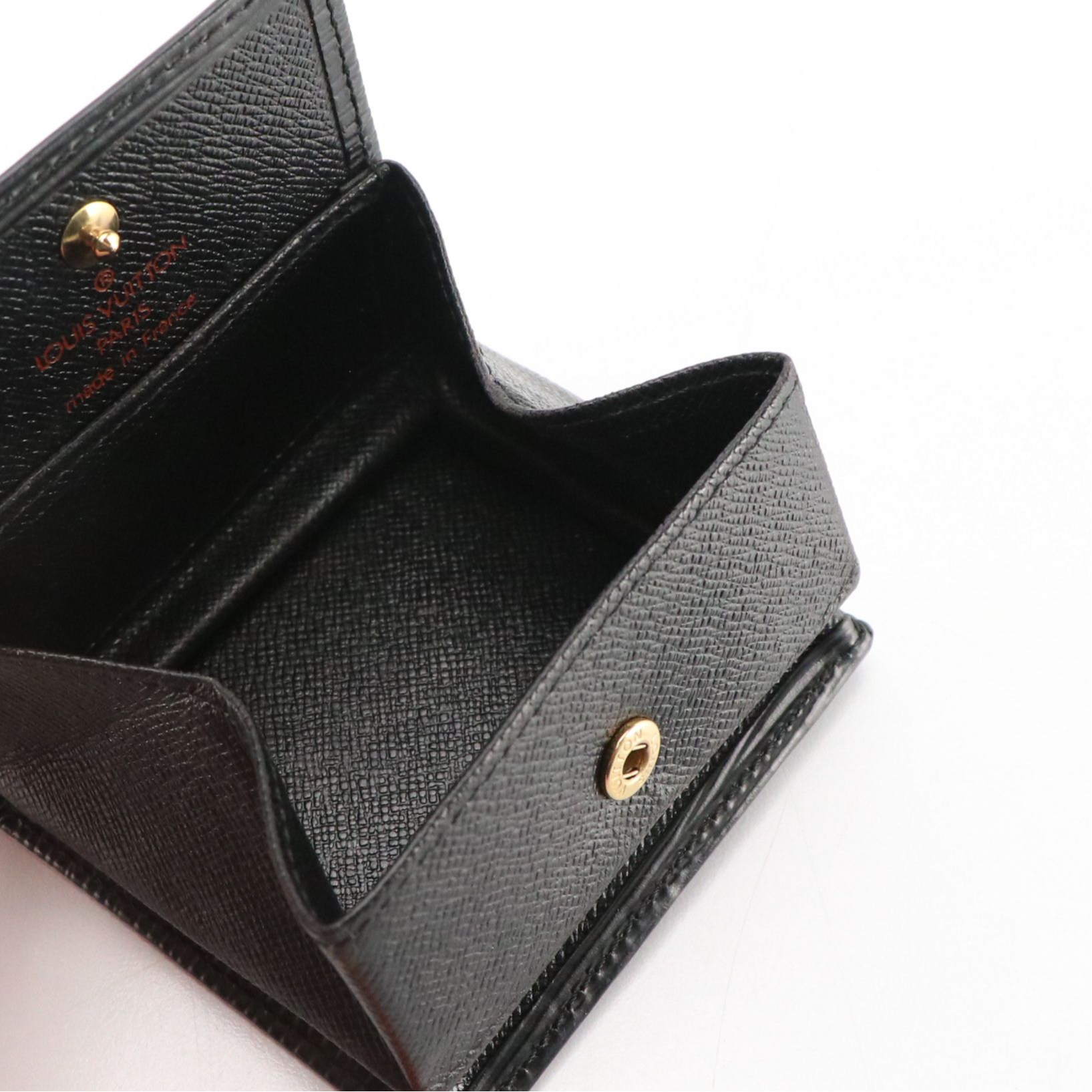 Louis Vuitton Collapsible Boite Coin Pouch in Black Epi Leather