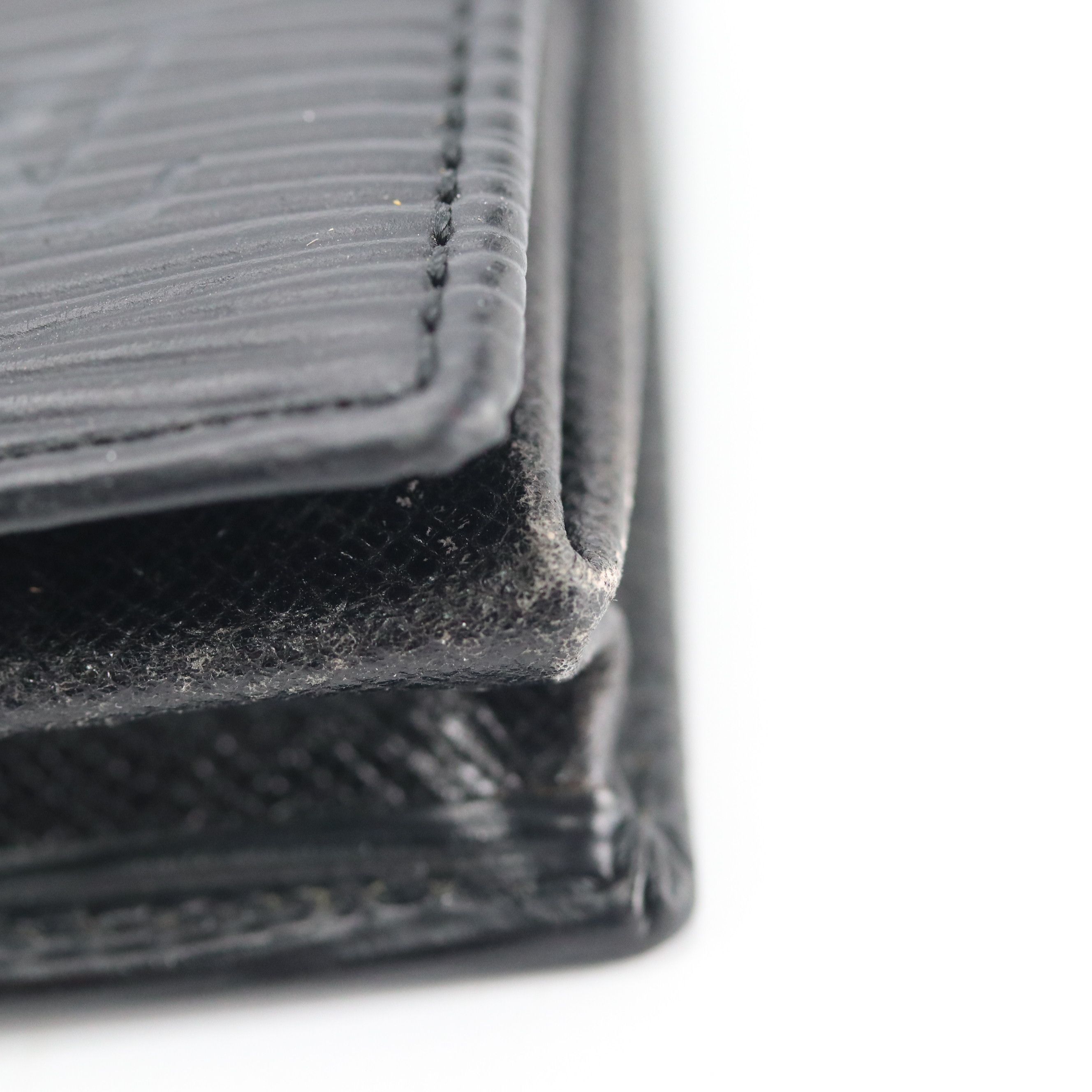 Louis Vuitton Collapsible Boite Coin Pouch in Black Epi Leather