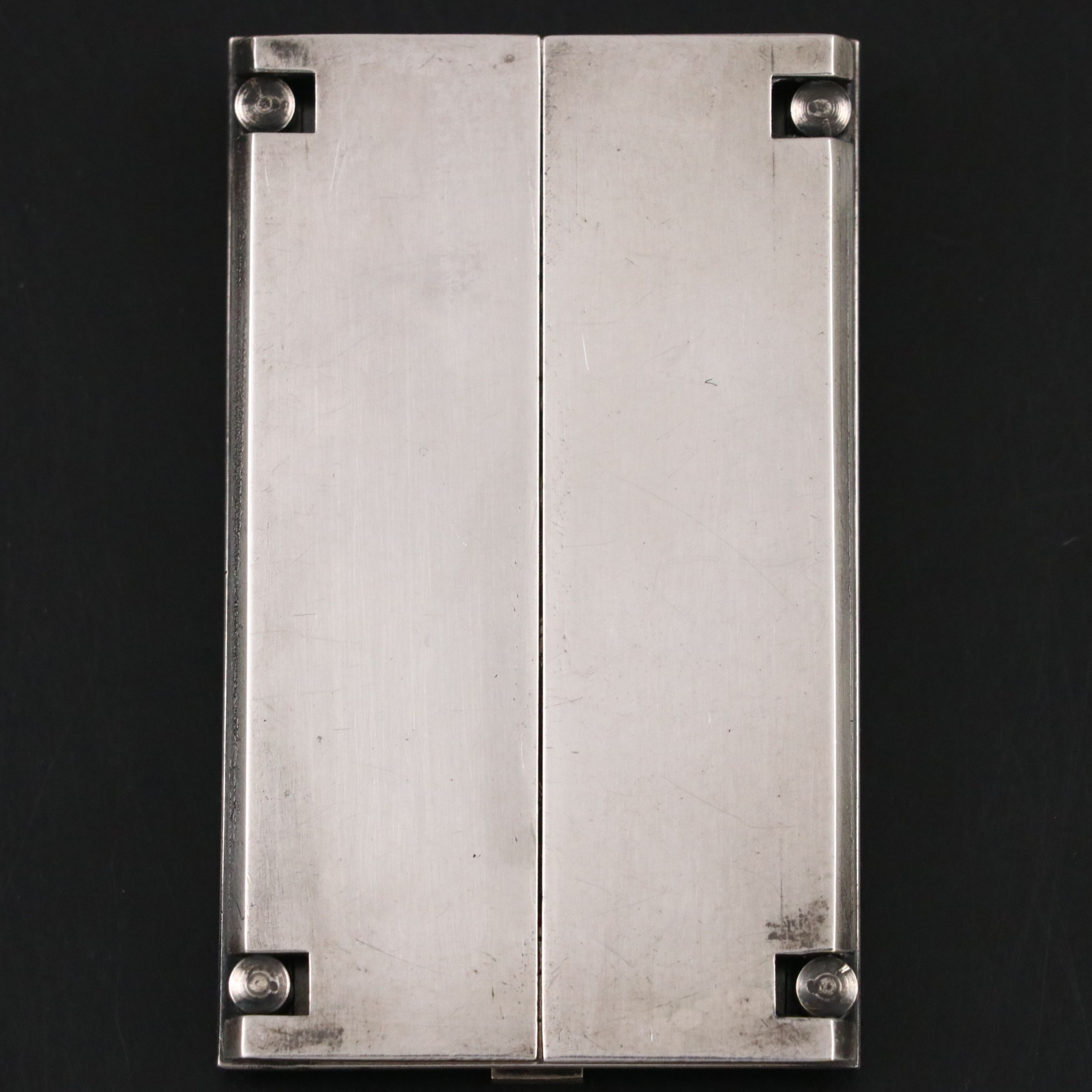 Bernard Wicker Engraved Silver Plate Madonna and Child Triptych Icon