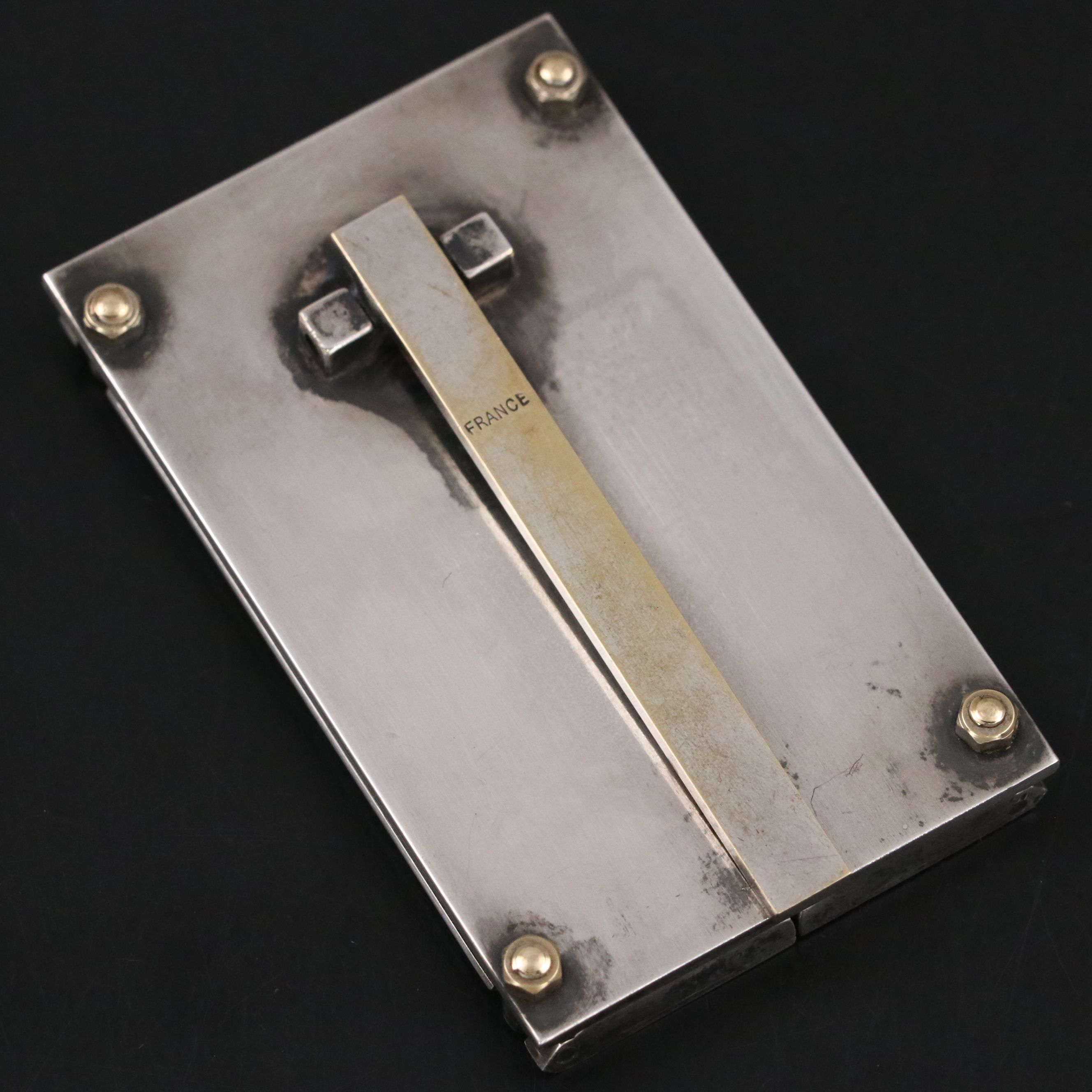 Bernard Wicker Engraved Silver Plate Madonna and Child Triptych Icon