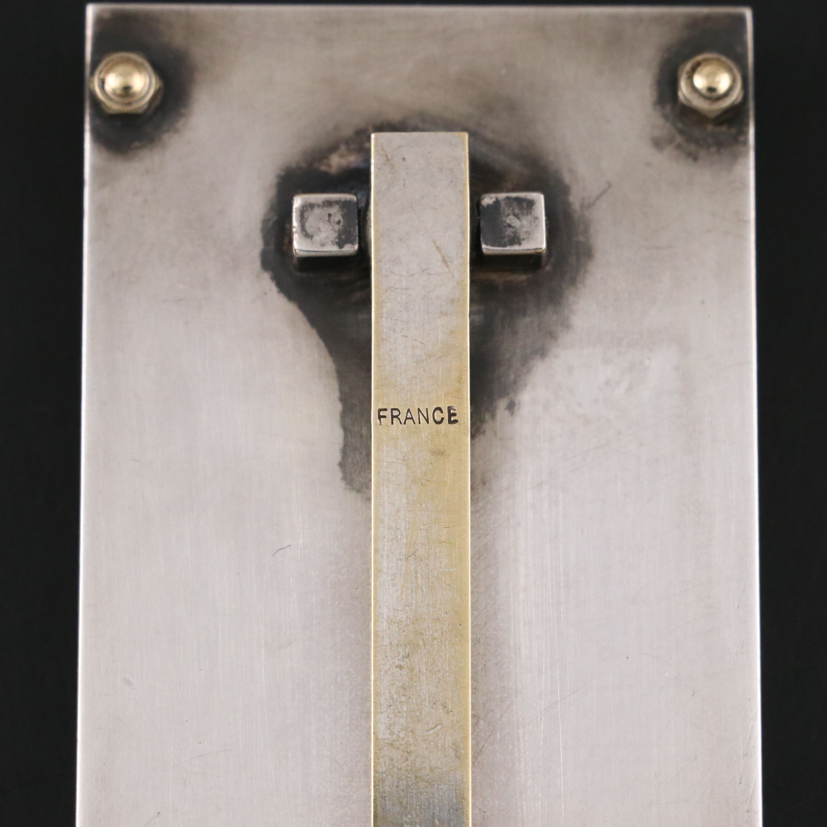 Bernard Wicker Engraved Silver Plate Madonna and Child Triptych Icon