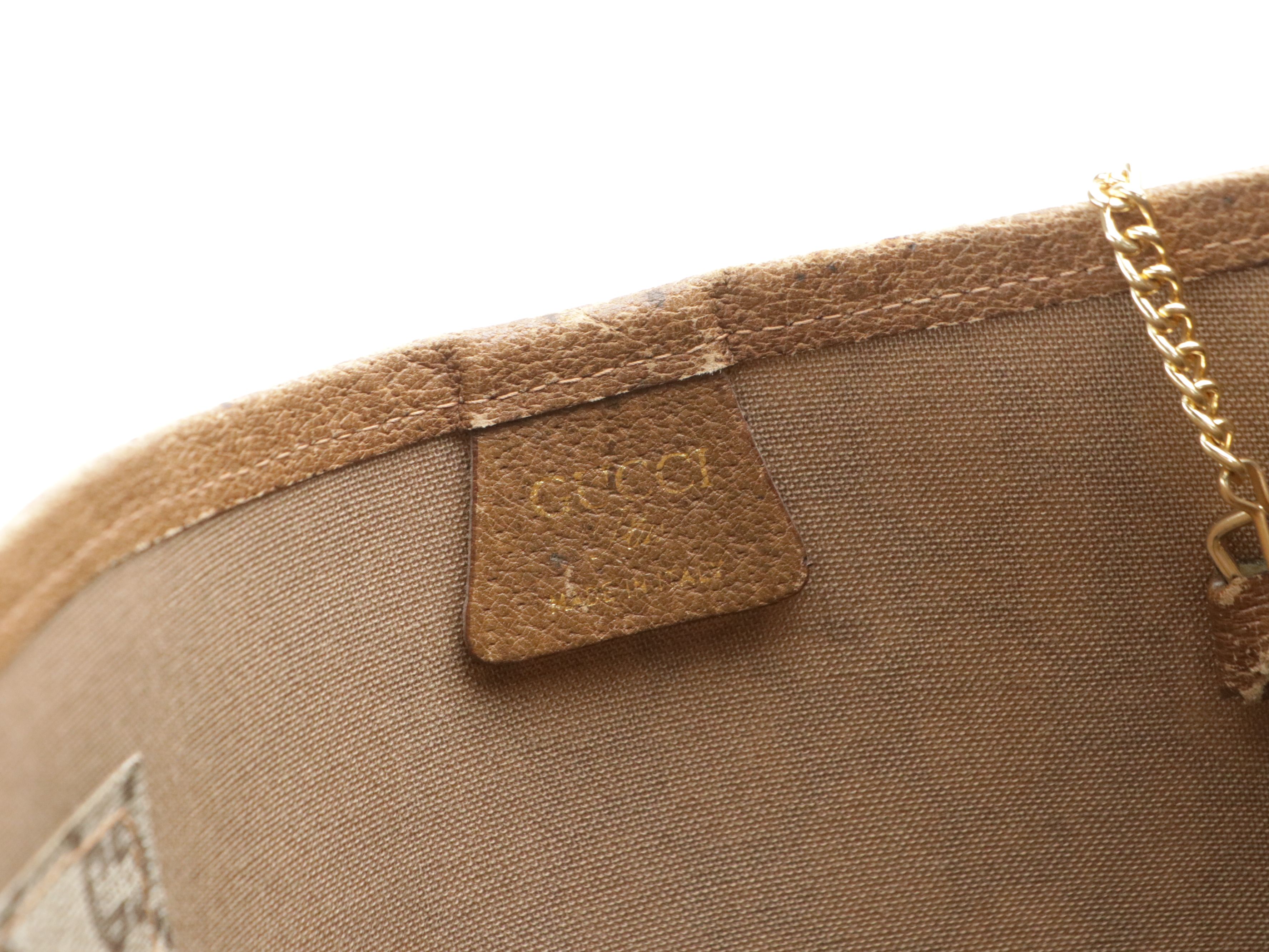 Gucci Plus Front Pocket Tote in GG Supreme Canvas, Leather & Web Straps W/ Pouch