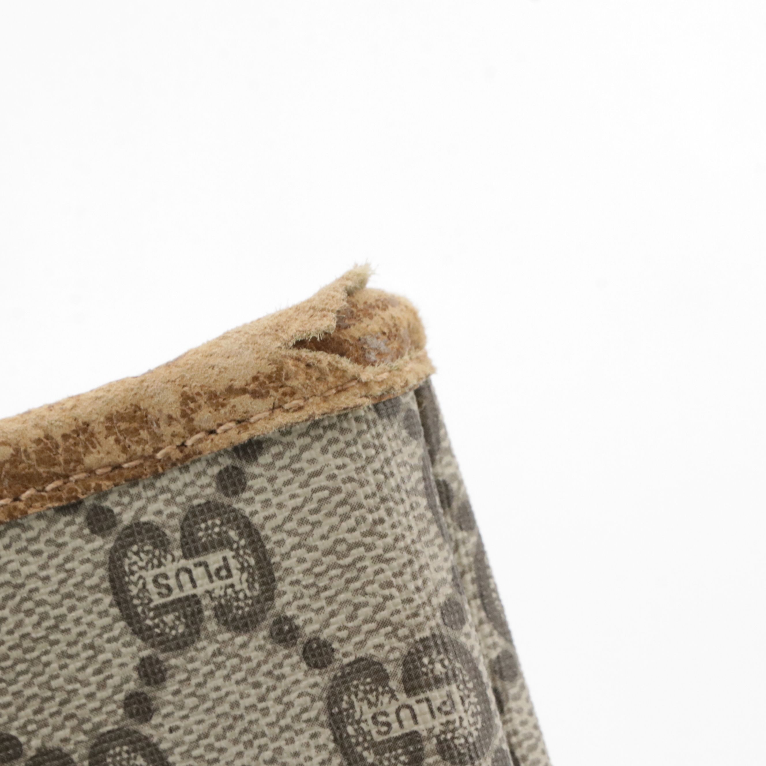 Gucci Plus Front Pocket Tote in GG Supreme Canvas, Leather & Web Straps W/ Pouch