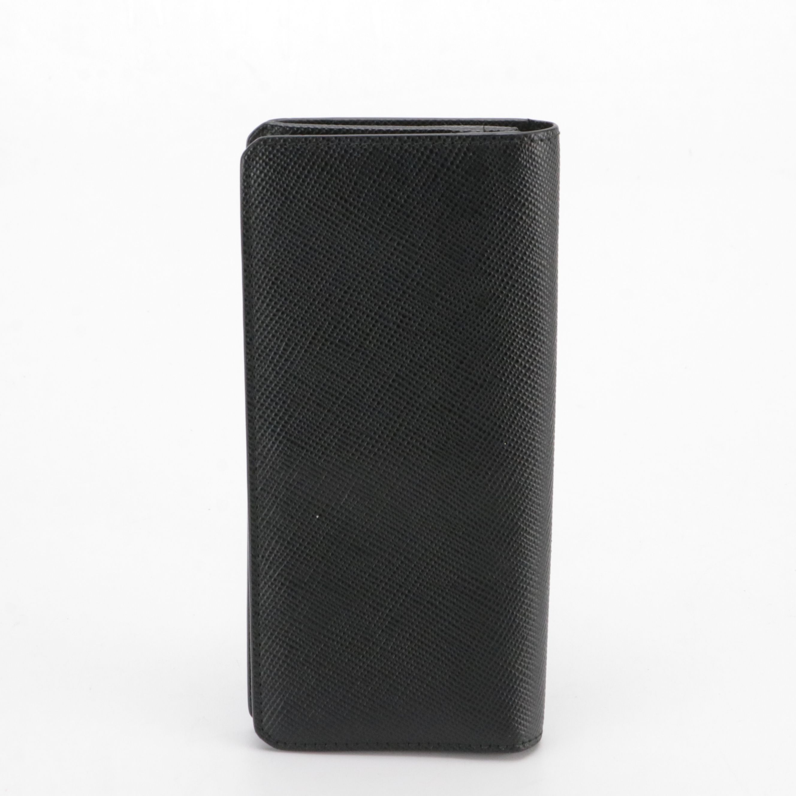 Prada Black Saffiano Leather Bifold Long Wallet