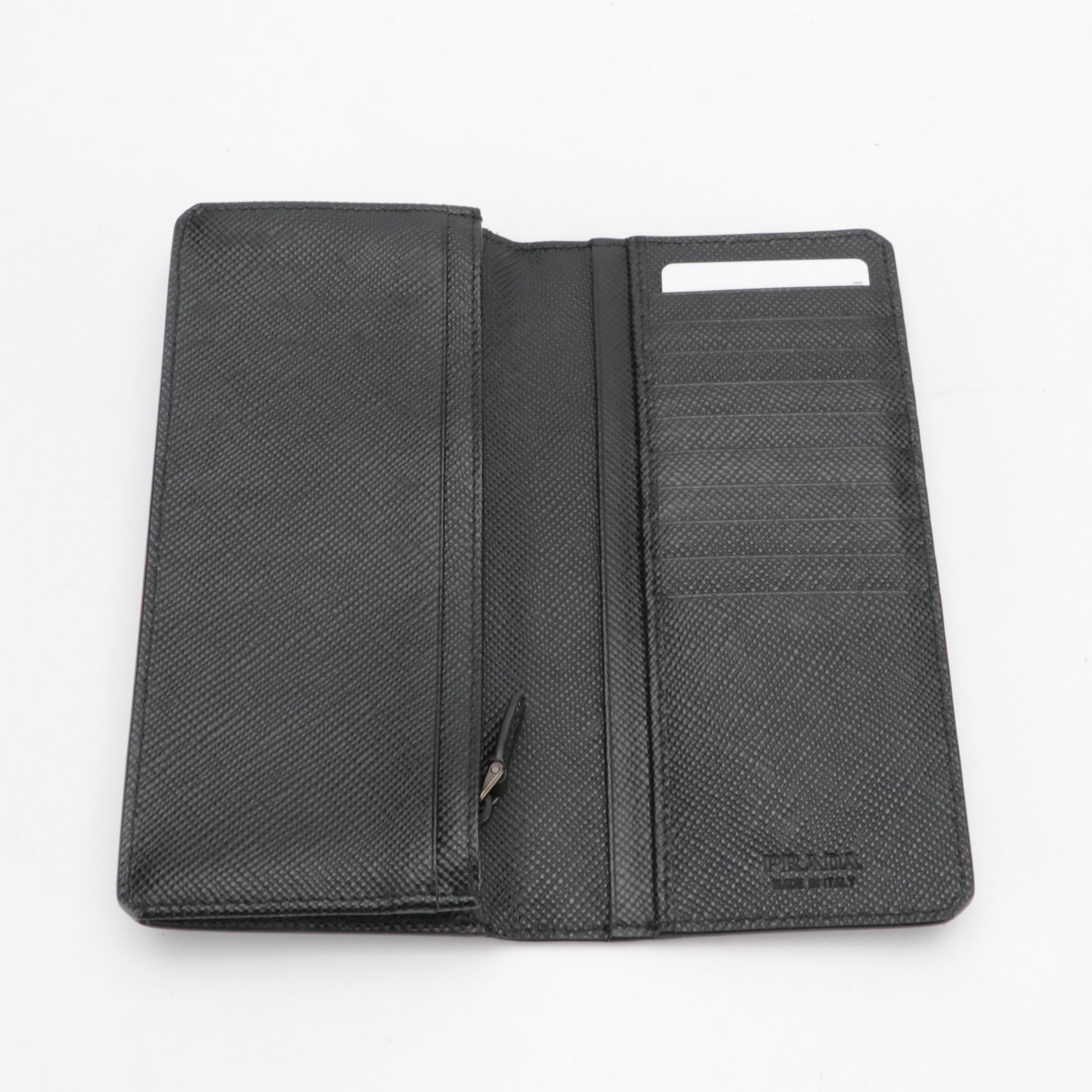Prada Black Saffiano Leather Bifold Long Wallet