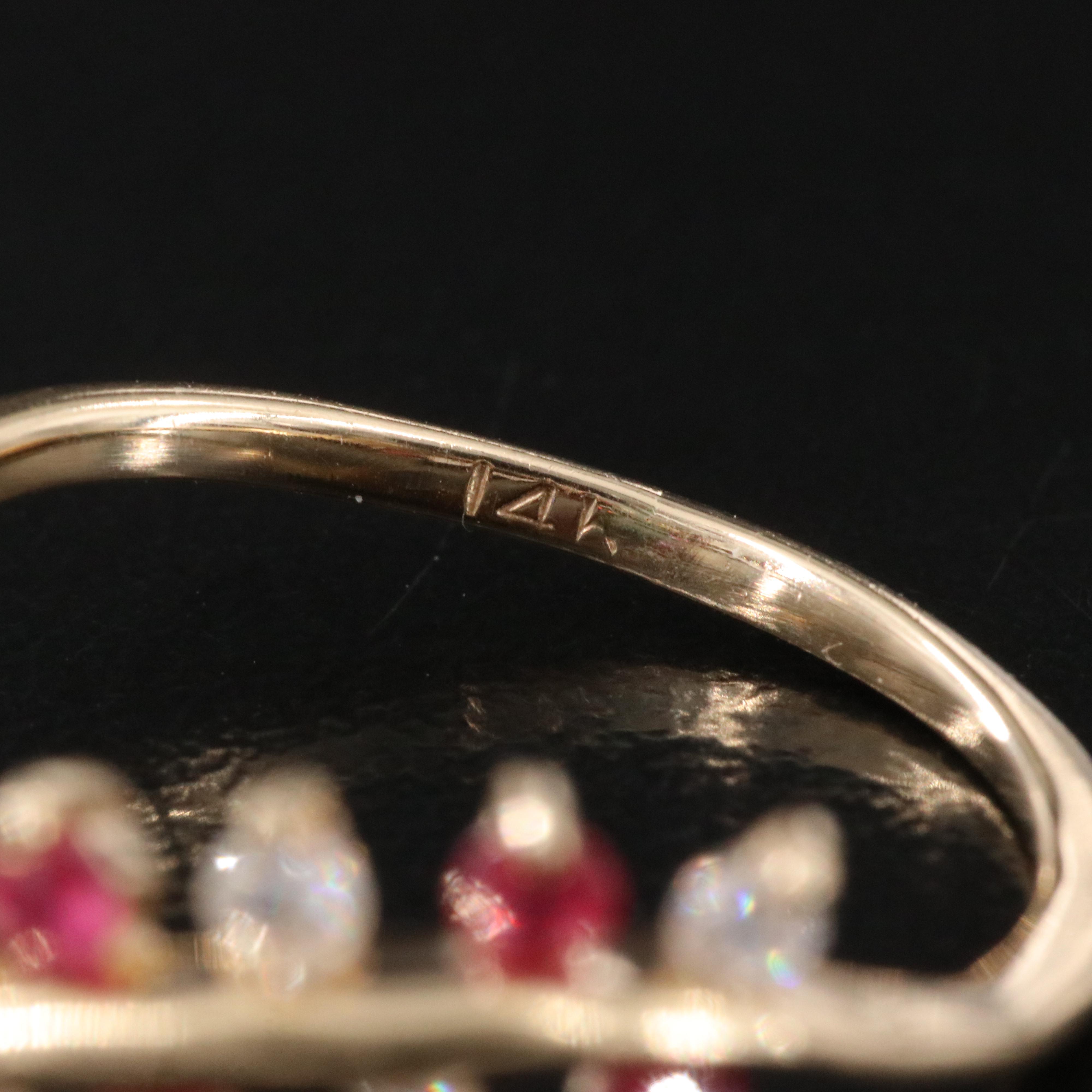14K Diamond and Ruby Ring