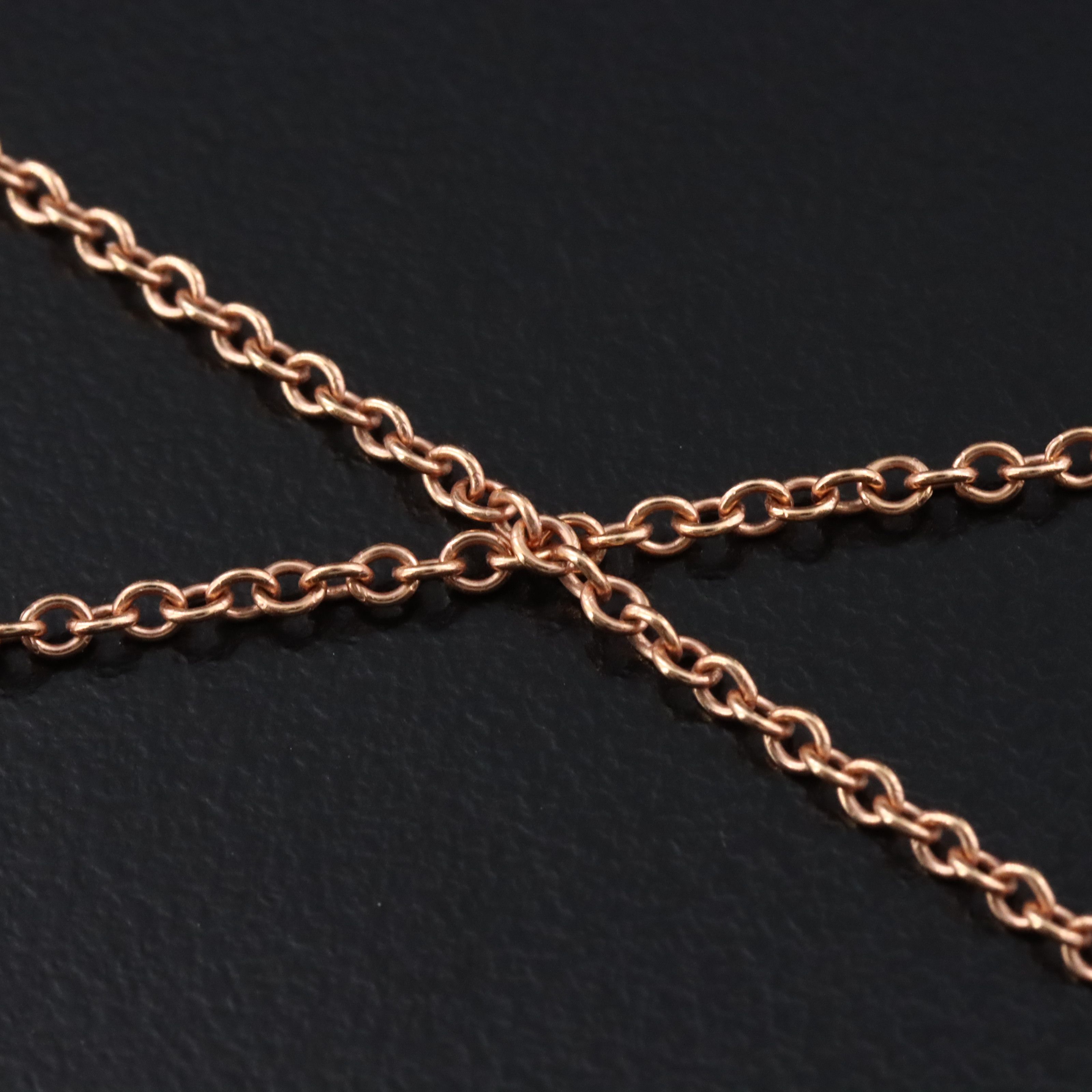 14K Rose Gold 0.12 CTW Fancy Diamond Branch Necklace