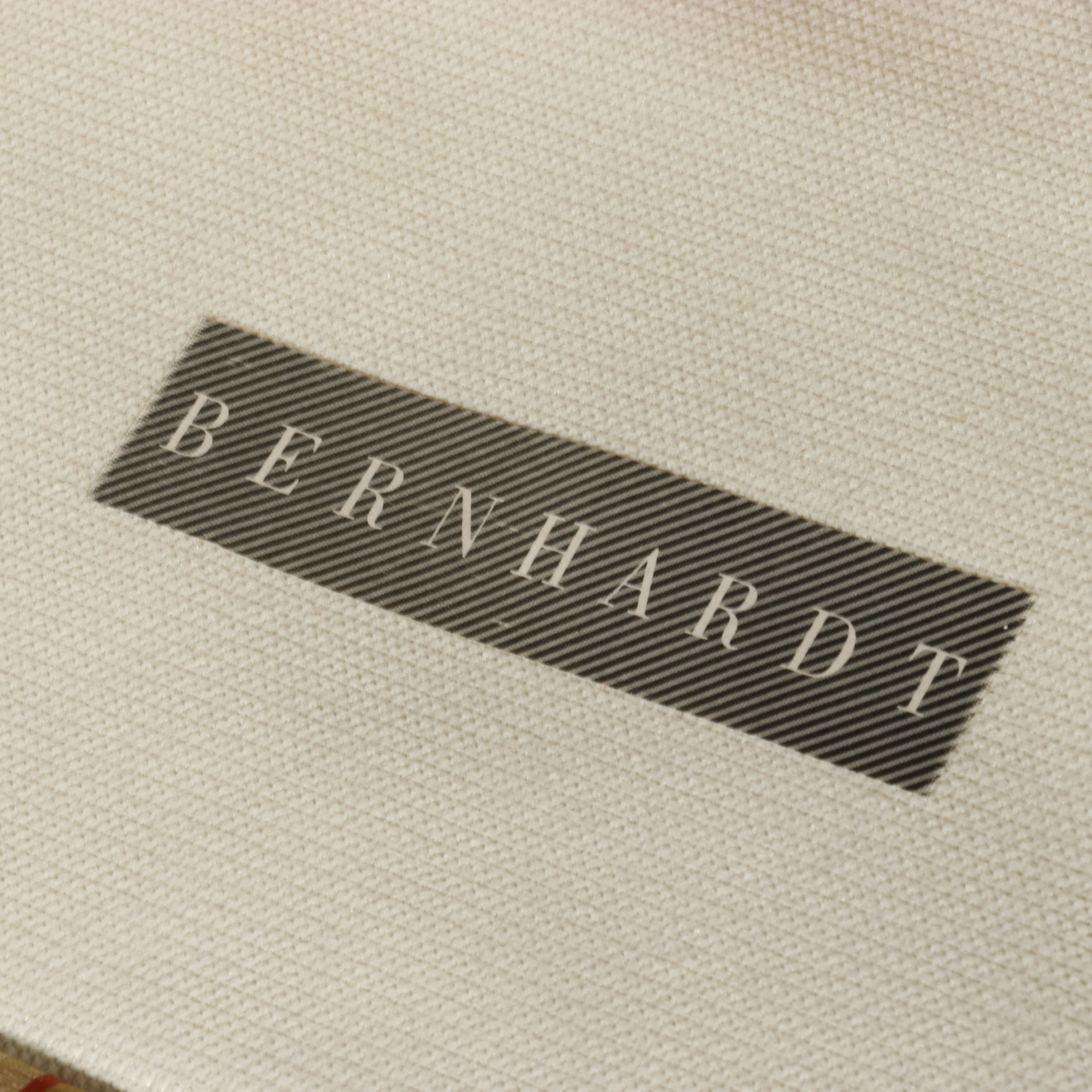 Pair of Bernhardt Striped Upholstered Club Chairs