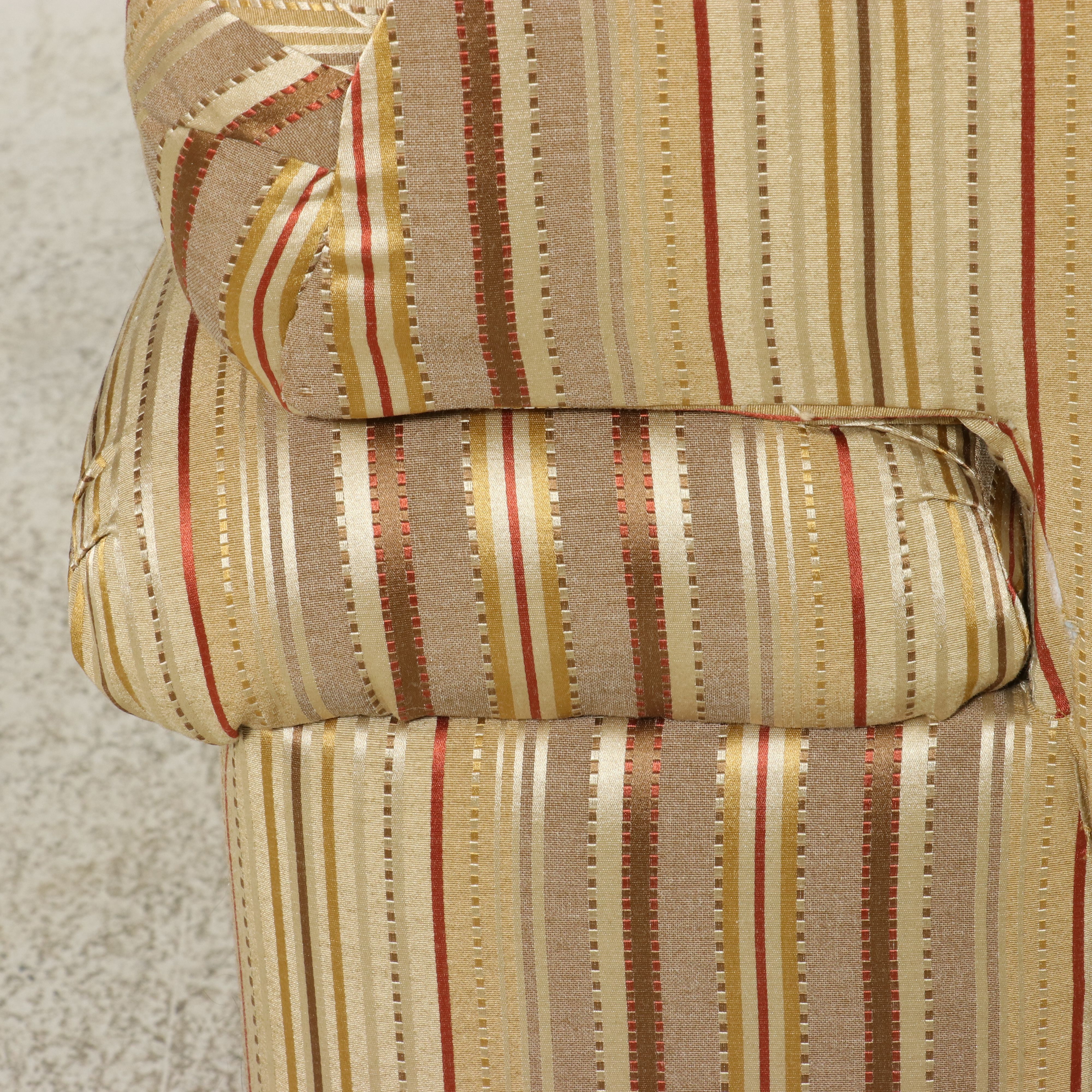 Pair of Bernhardt Striped Upholstered Club Chairs