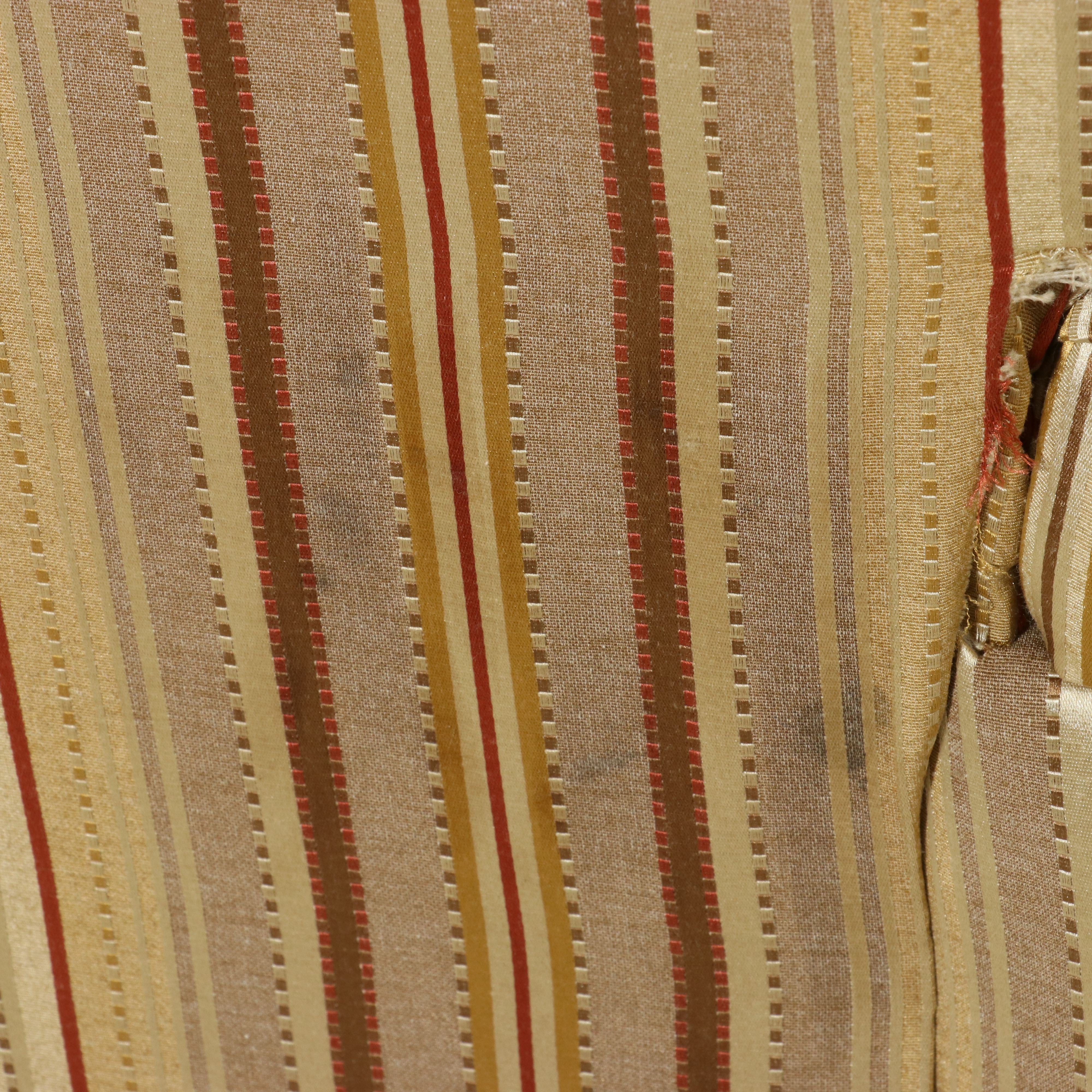 Pair of Bernhardt Striped Upholstered Club Chairs