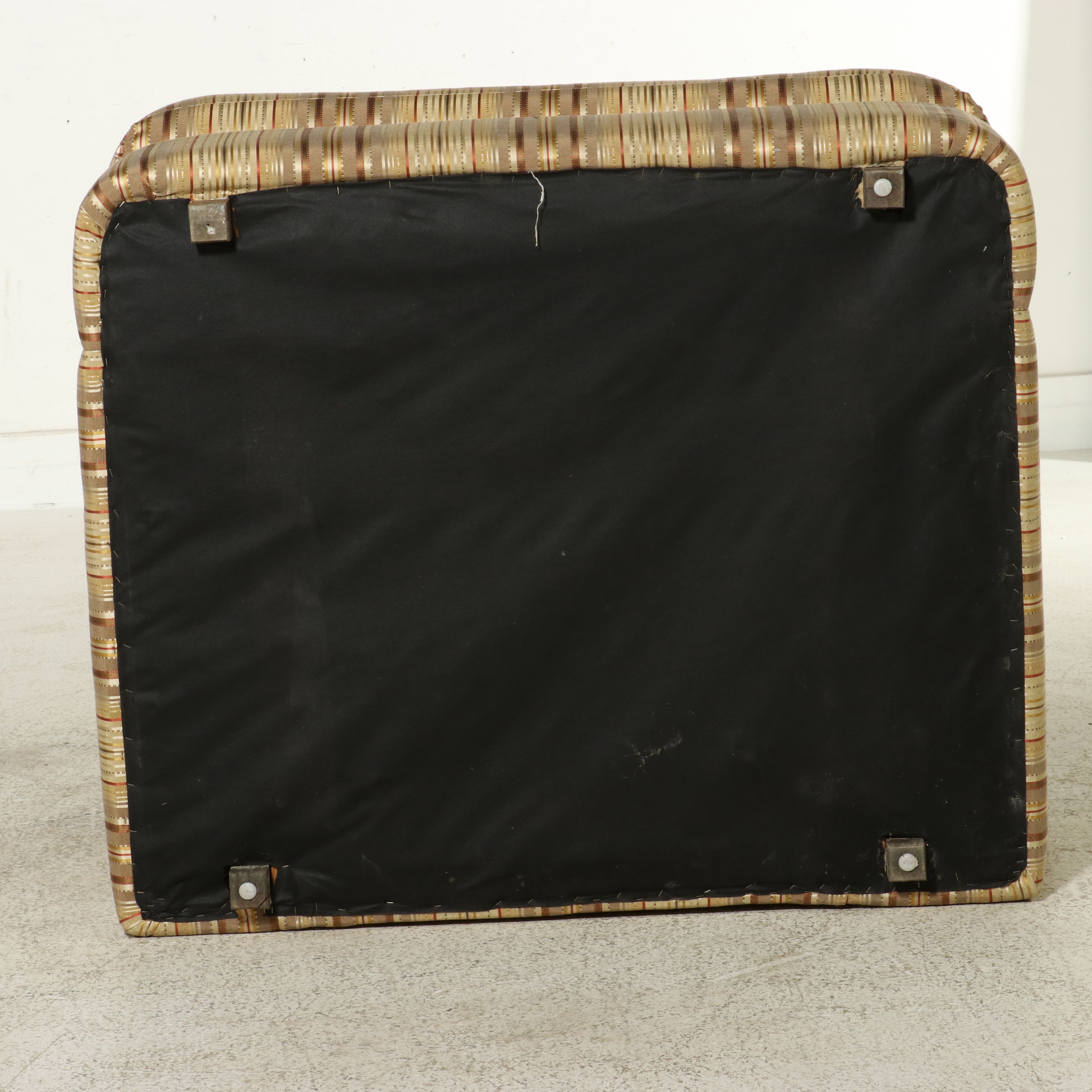 Pair of Bernhardt Striped Upholstered Club Chairs