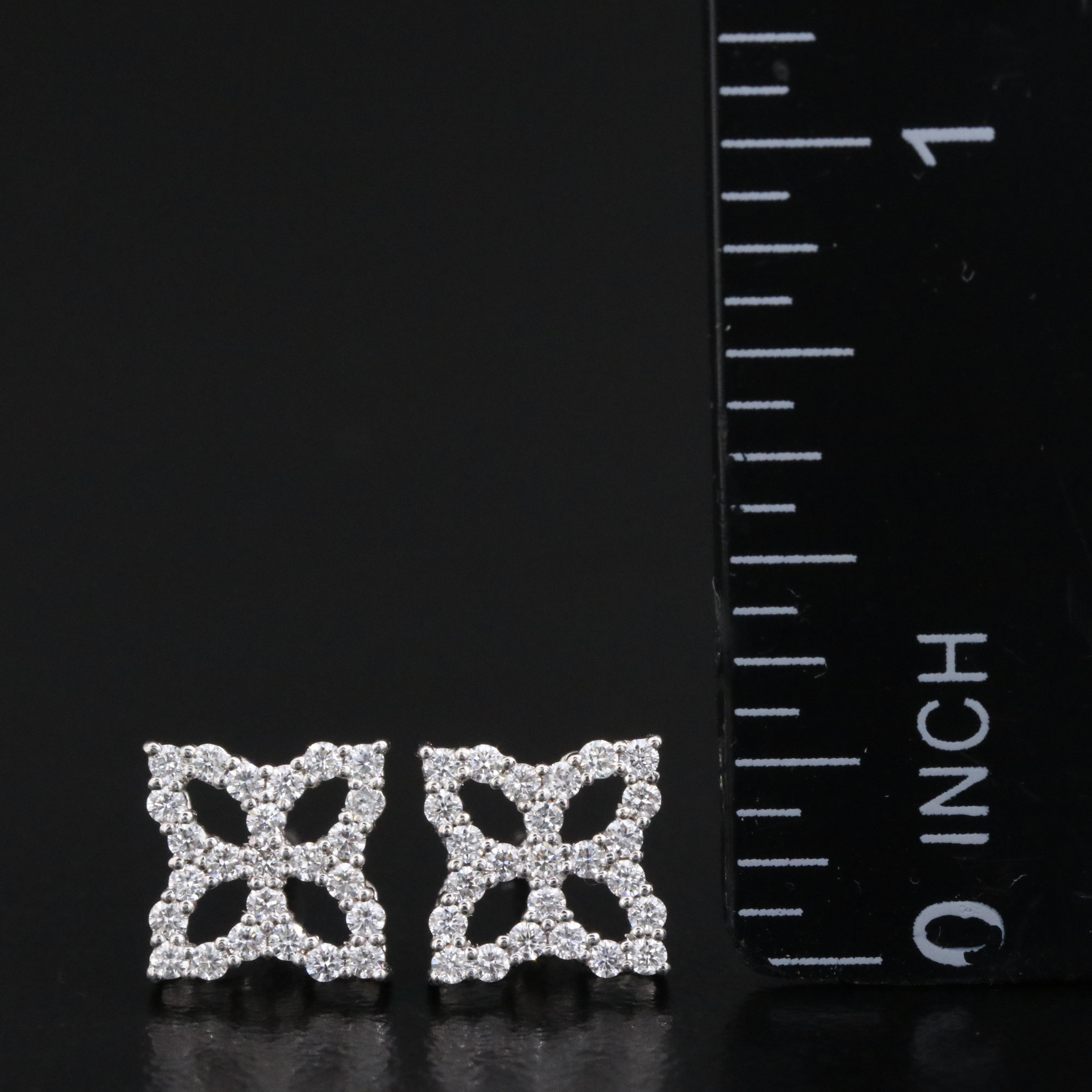 Roberto Coin Princess Flower 18K 0.35 CTW Diamond Earrings