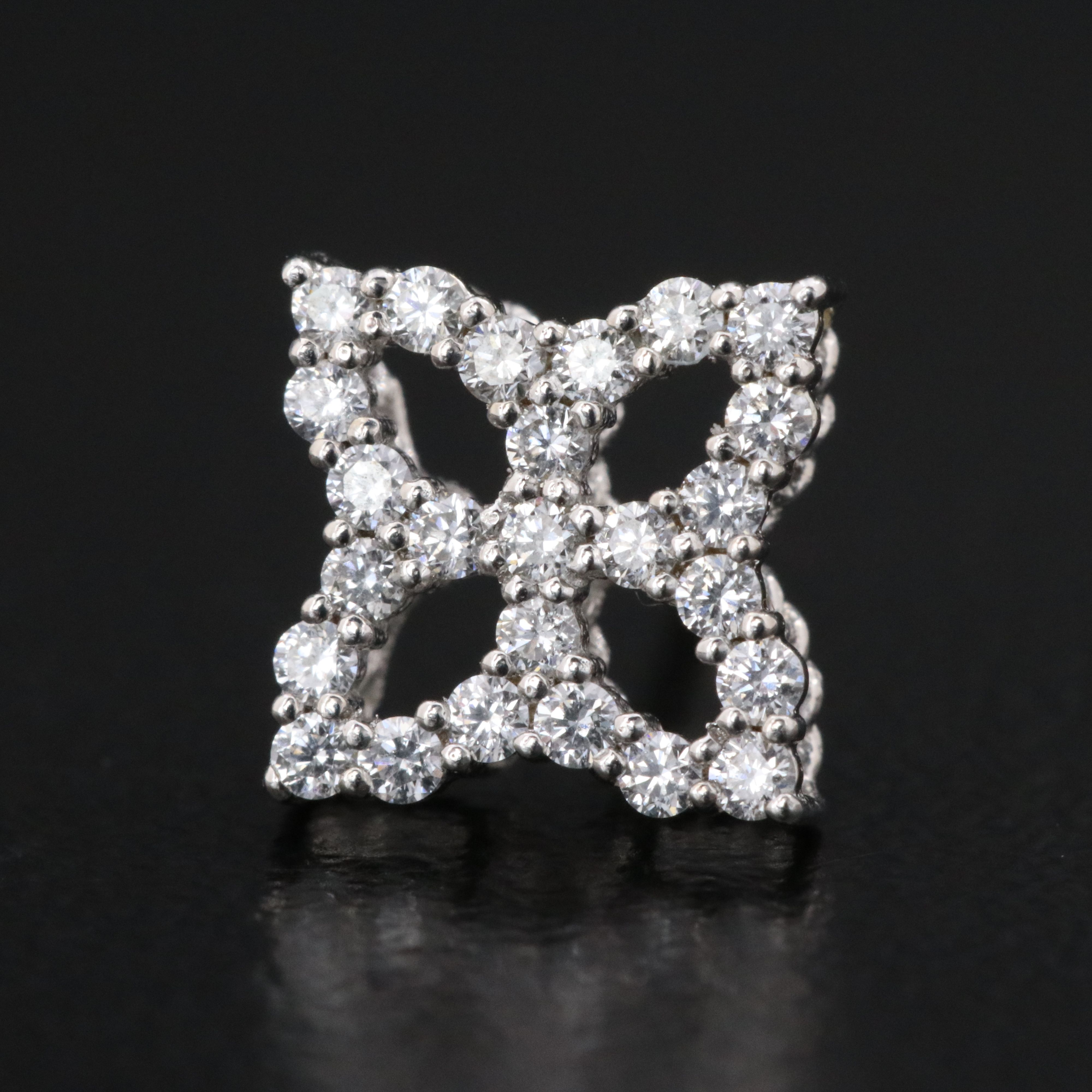 Roberto Coin Princess Flower 18K 0.35 CTW Diamond Earrings