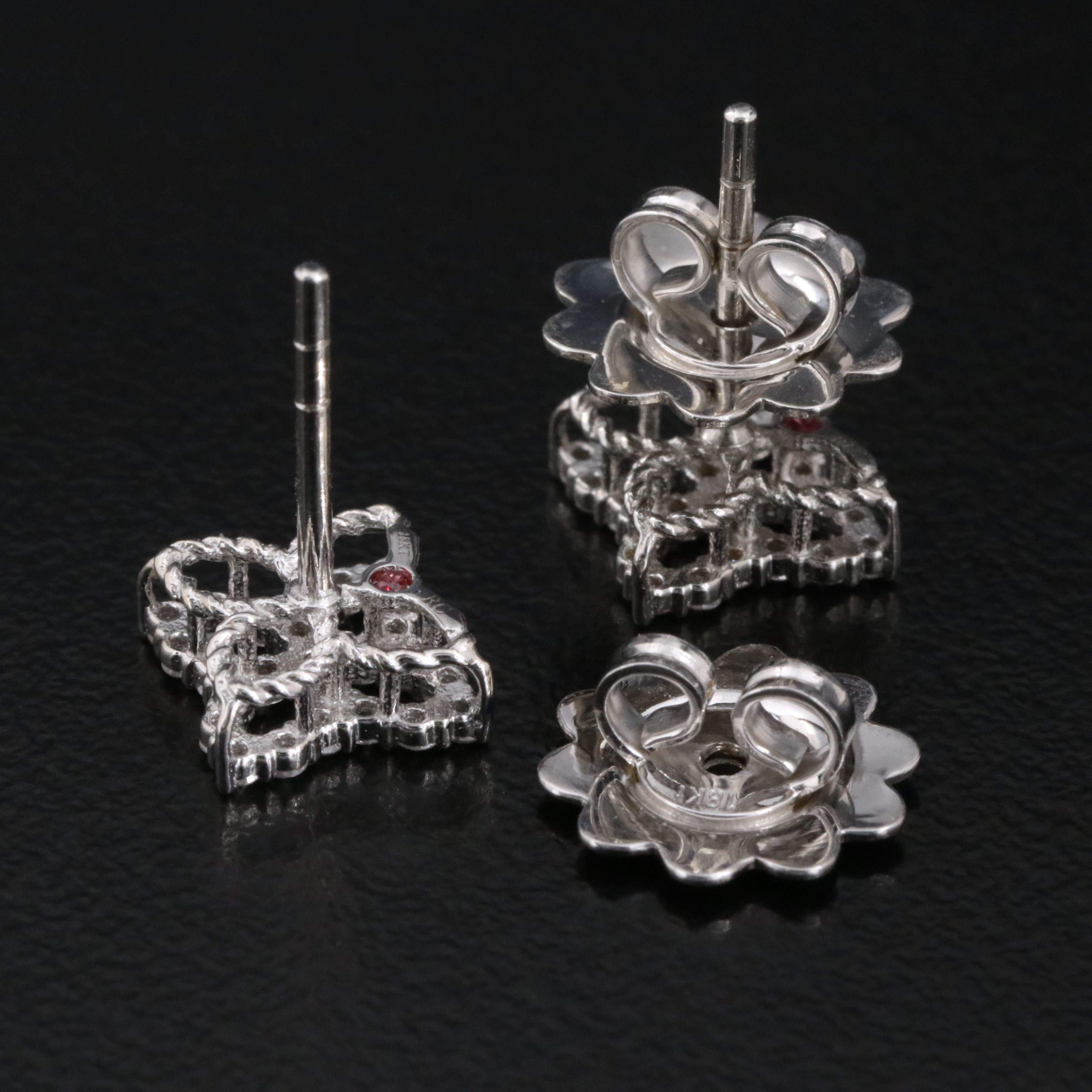 Roberto Coin Princess Flower 18K 0.35 CTW Diamond Earrings