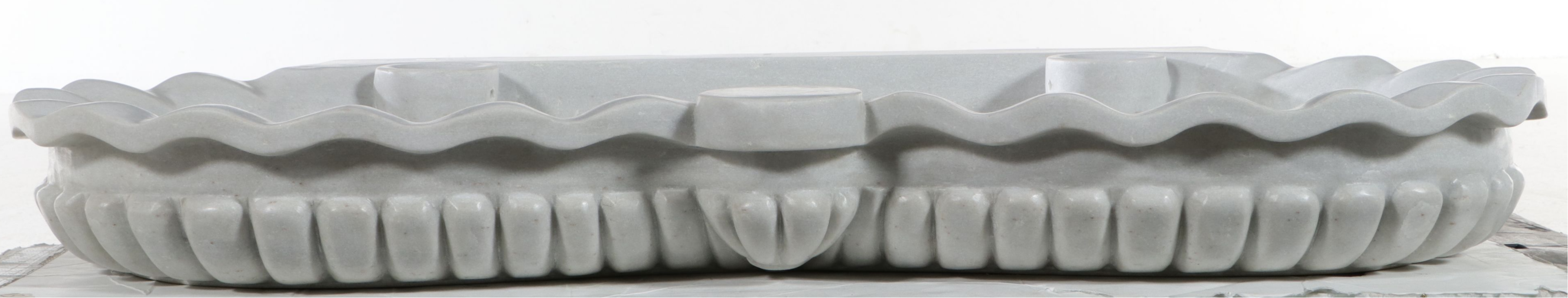 Indian Carved Marble Rococo Inspired Sink