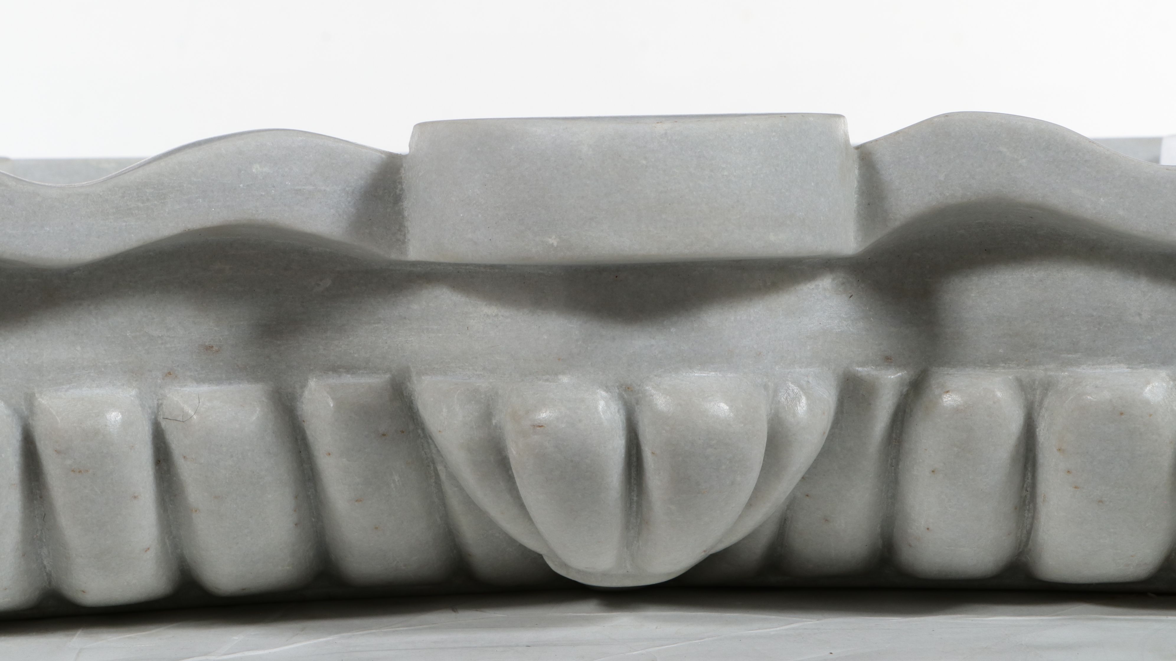 Indian Carved Marble Rococo Inspired Sink