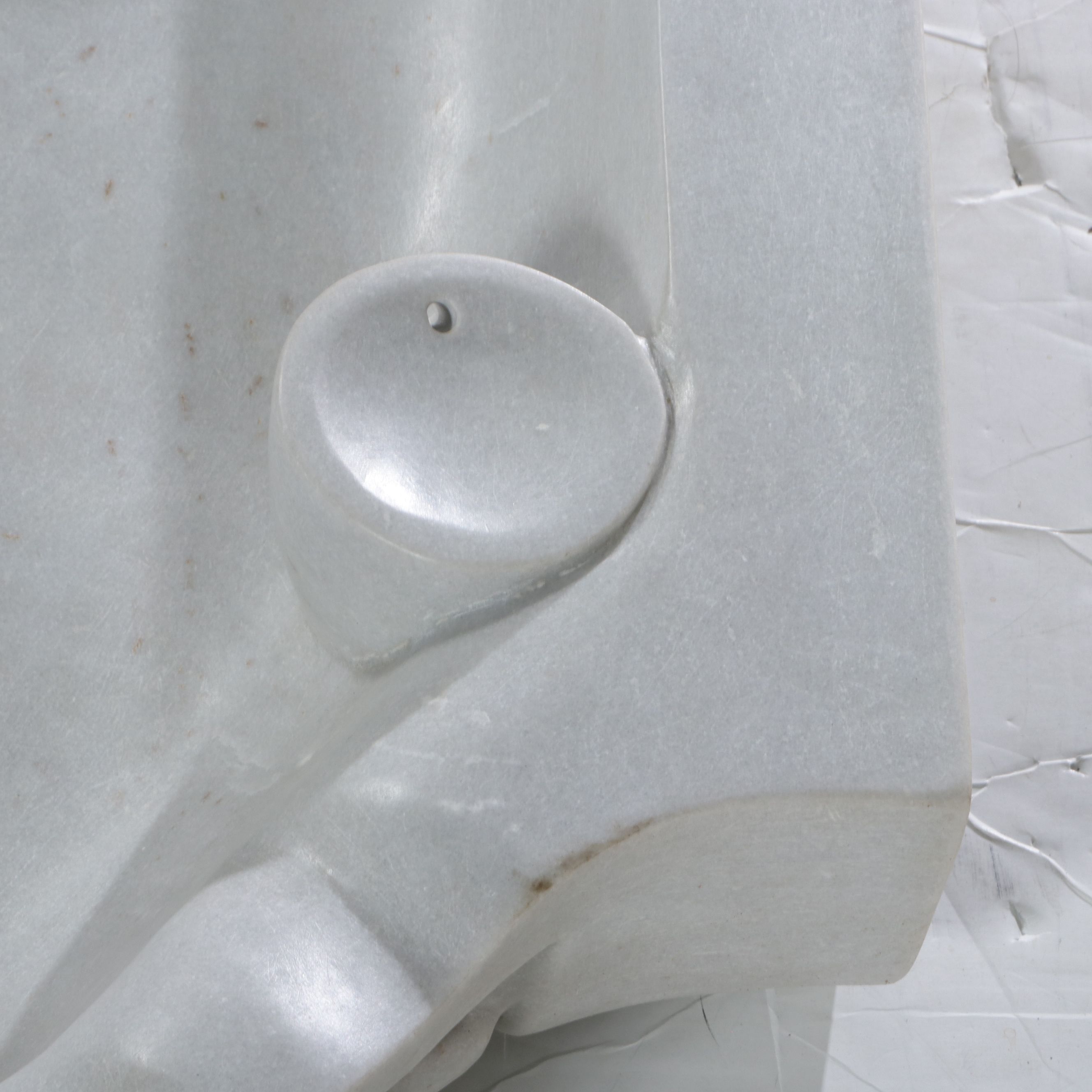 Indian Carved Marble Rococo Inspired Sink