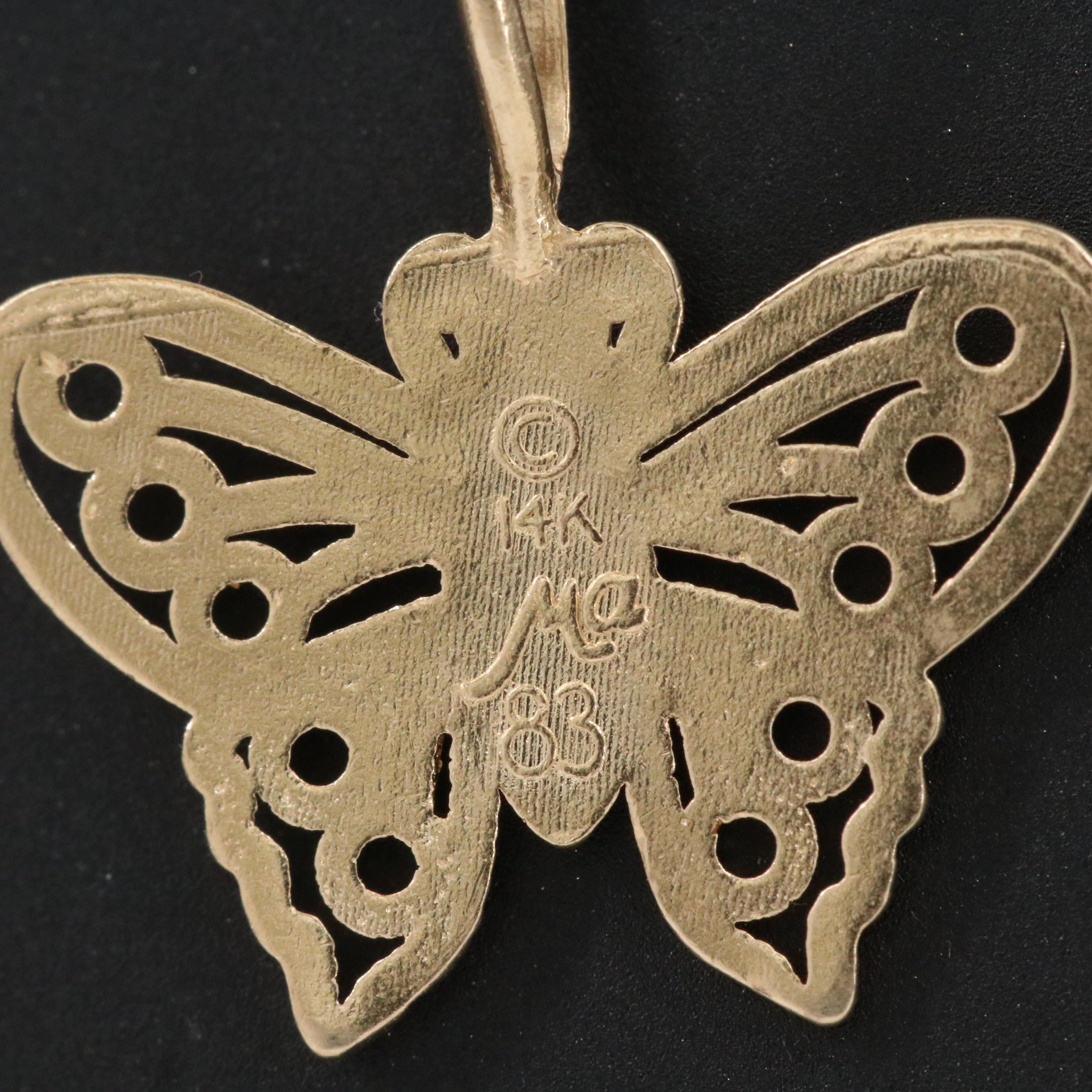 14K Butterfly Charm