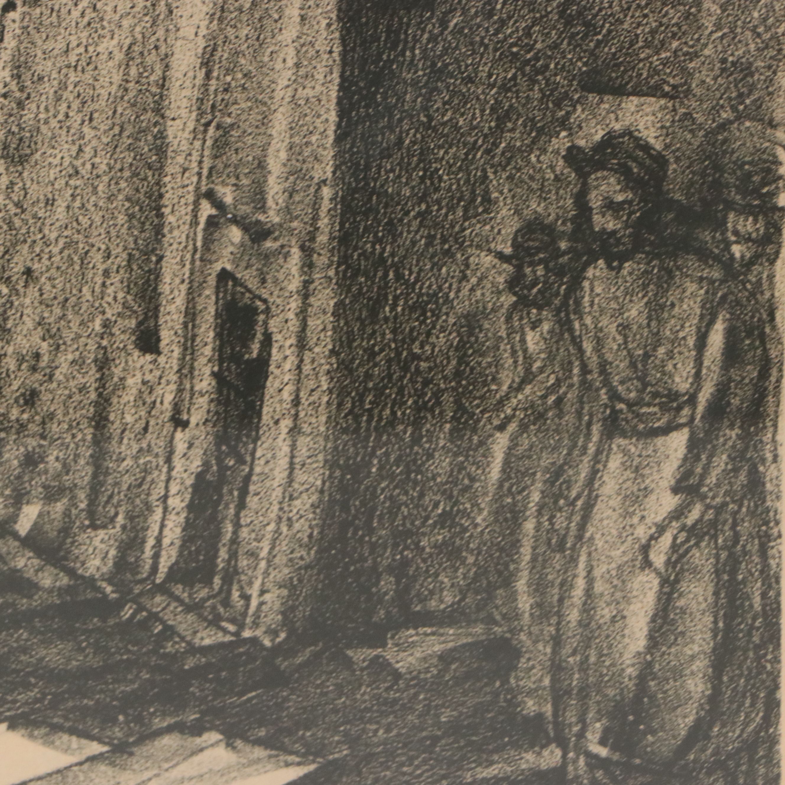 Saul Raskin Lithograph "Last Street to the Wall," 20th Century