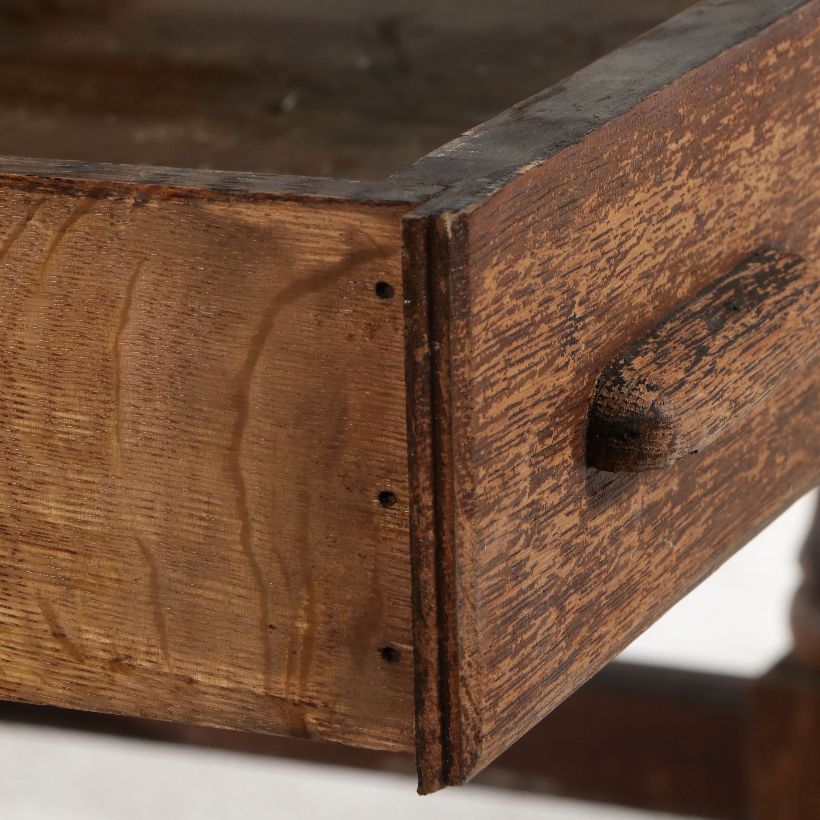 Spanish Baroque Style Oak Library Table, 19th Century