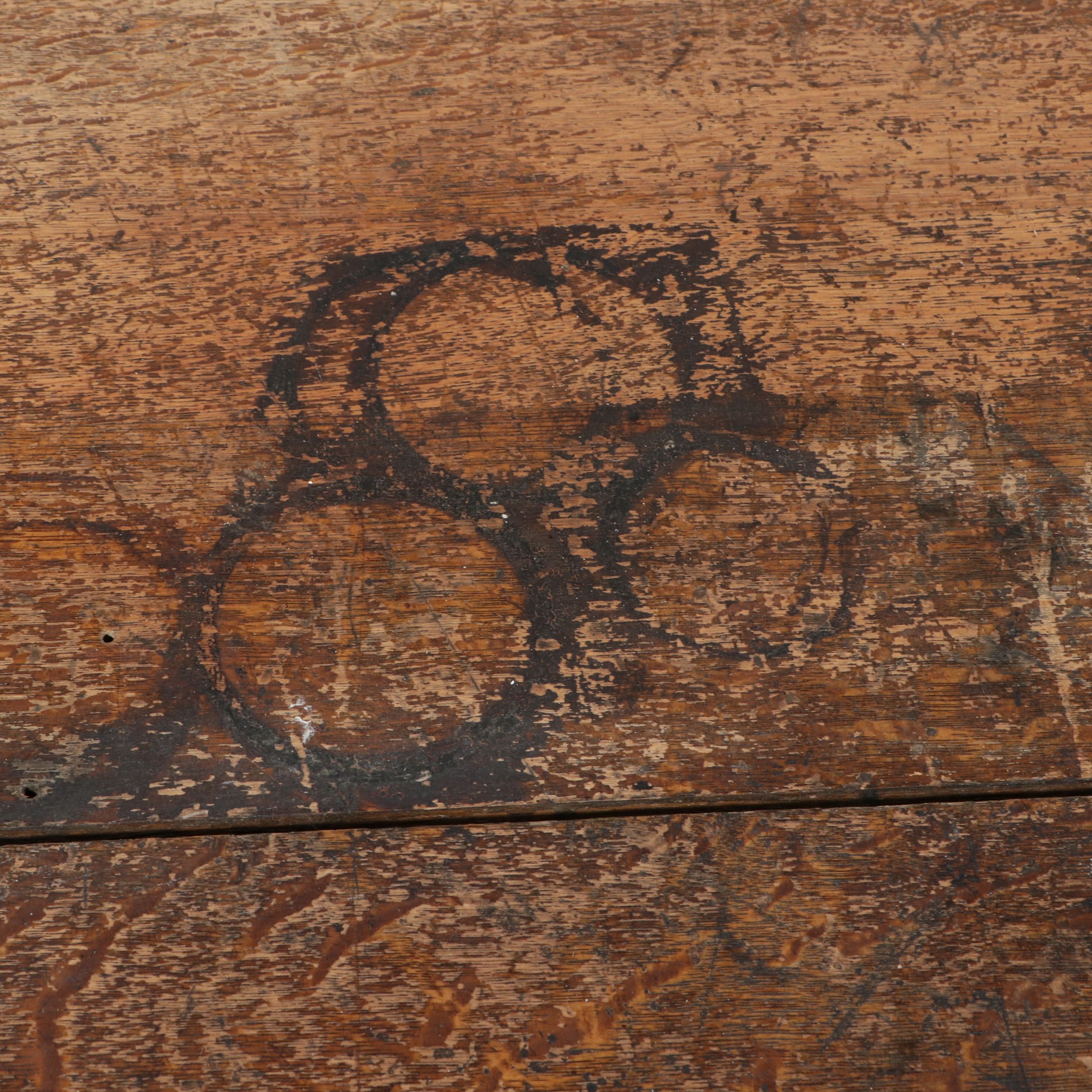 Spanish Baroque Style Oak Library Table, 19th Century