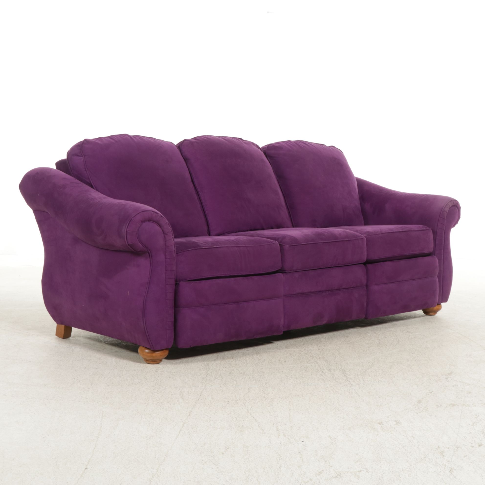 Bradington-Young Hollywood Regency Style Upholstered Recliner Sofa, 21st Century