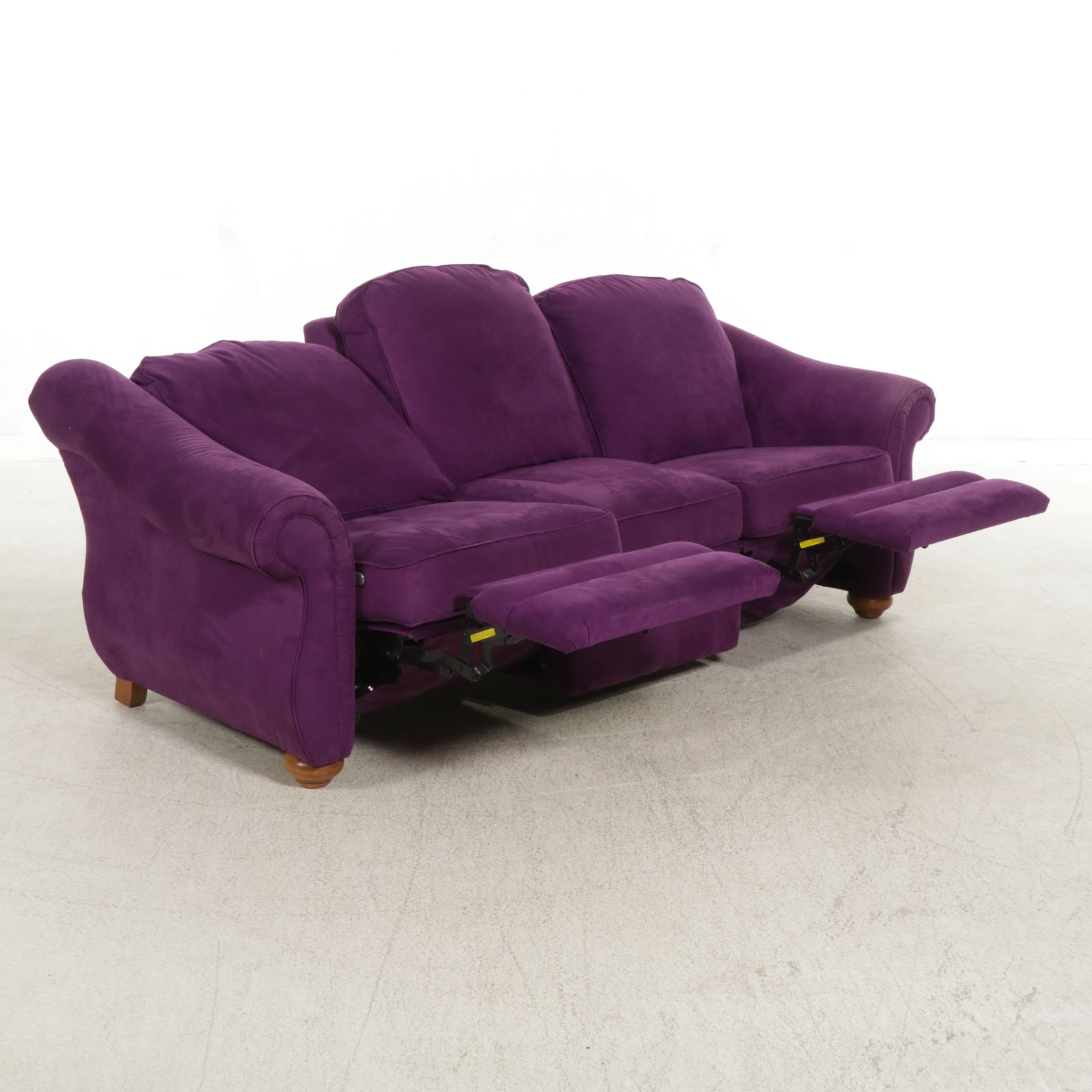 Bradington-Young Hollywood Regency Style Upholstered Recliner Sofa, 21st Century