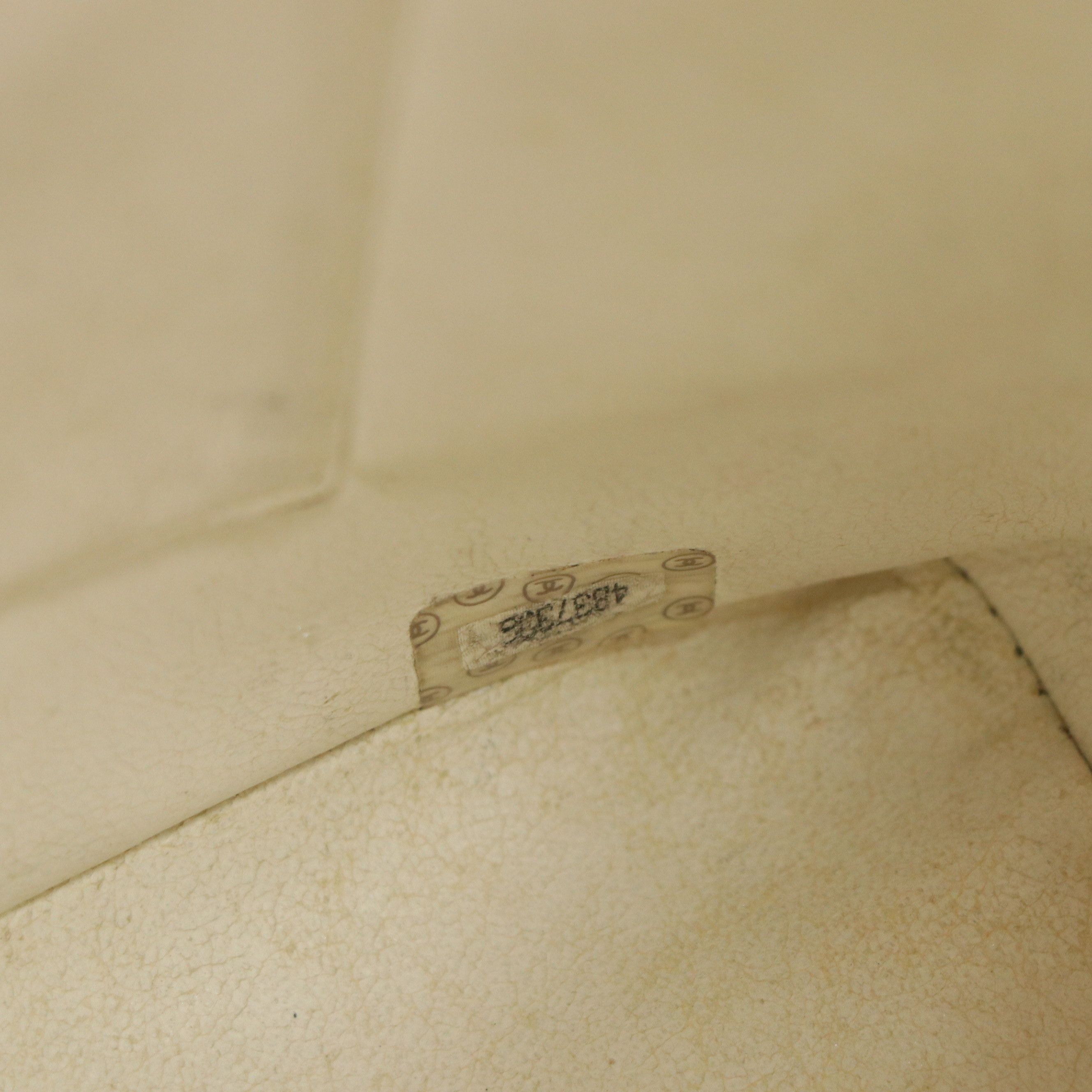 Chanel Medallion Zip Tote Bag in White Quilted Caviar Leather