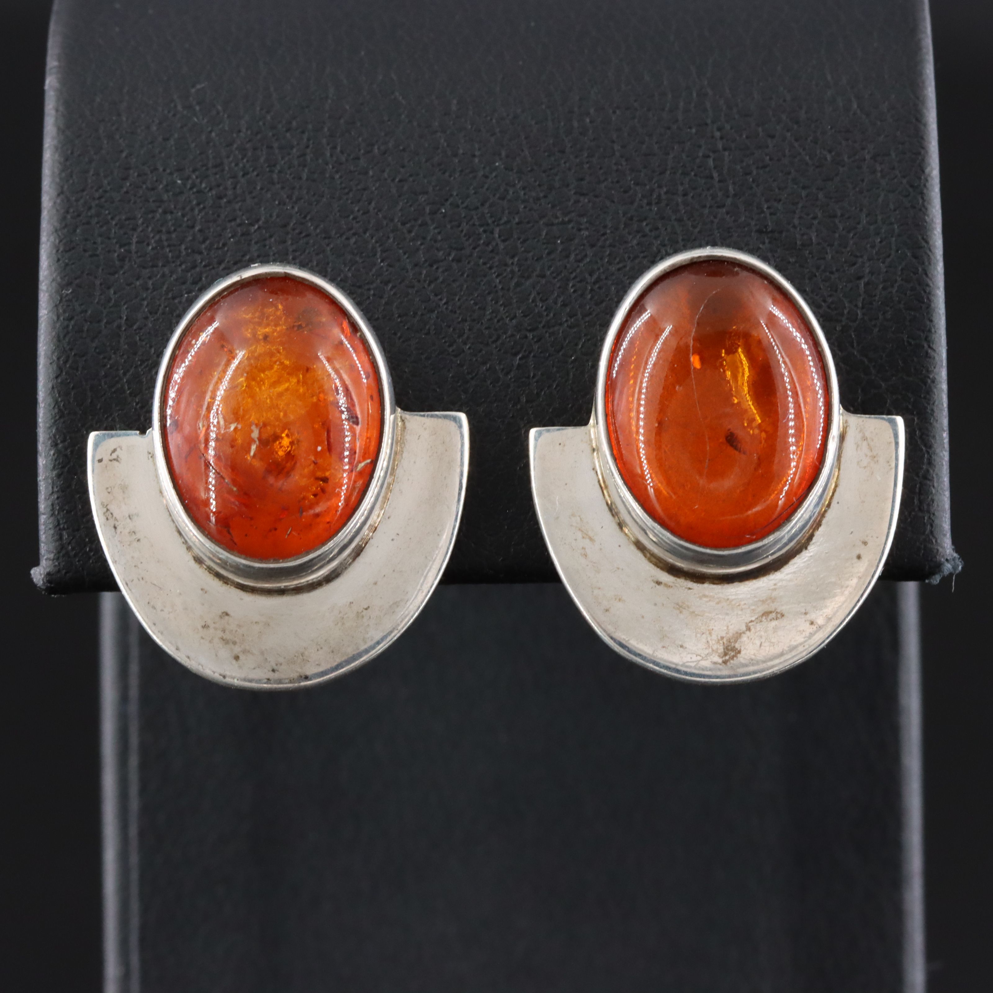 Ione Tissot "Somerset" Sterling Amber Earrings