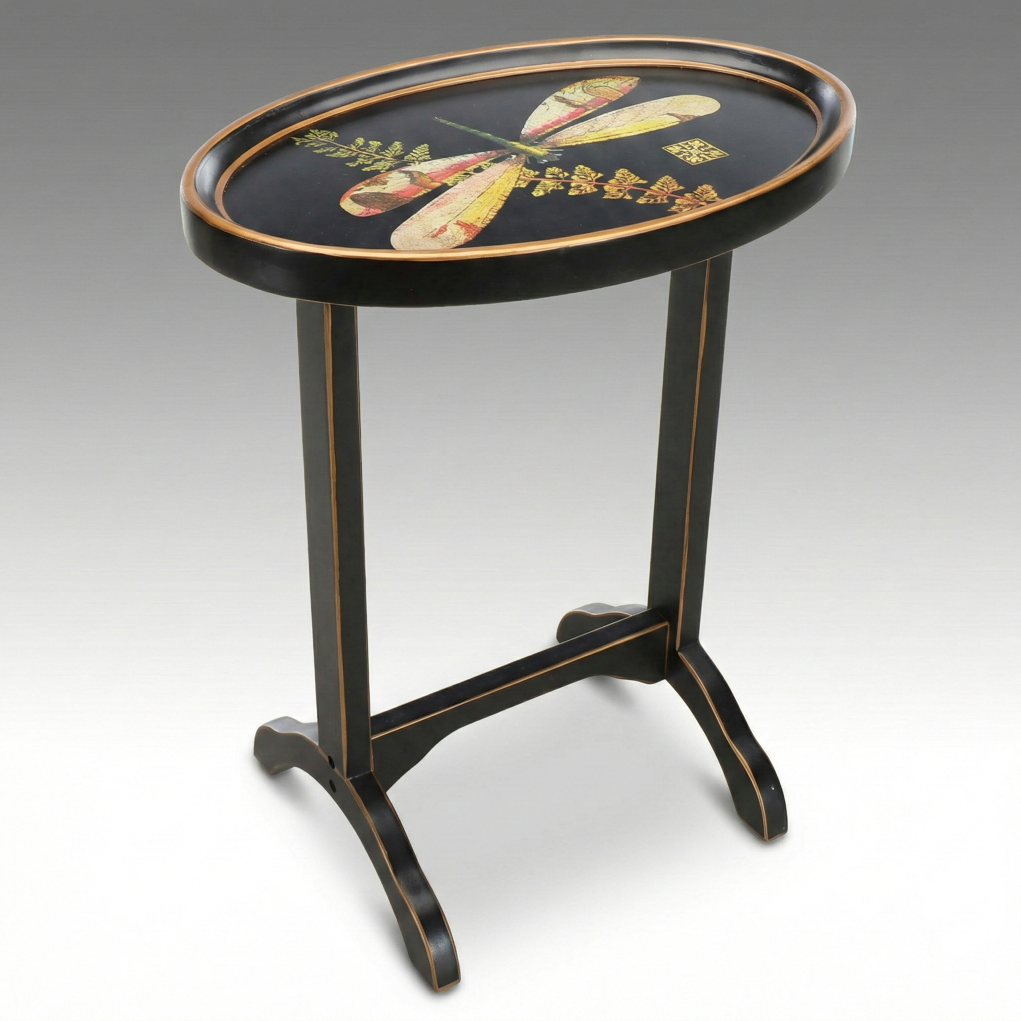 Chelsea House "Port Royal" Tole Tray Table, Late 20th Century