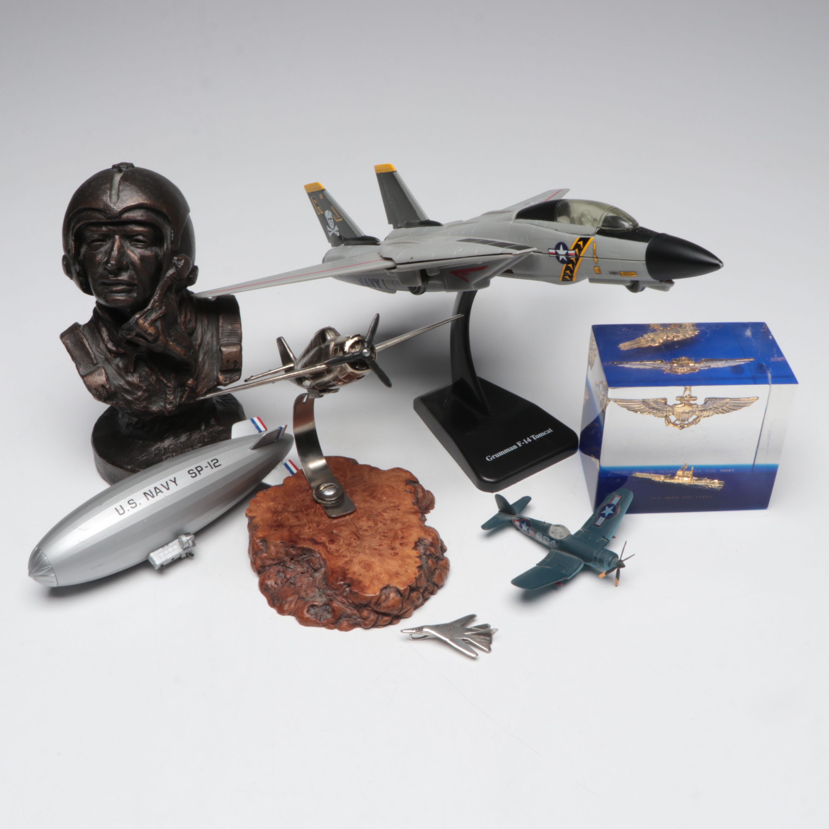 Sterling Fighter Jet Pendant with Grumman F-14 Tomcat Model, Other Collectibles