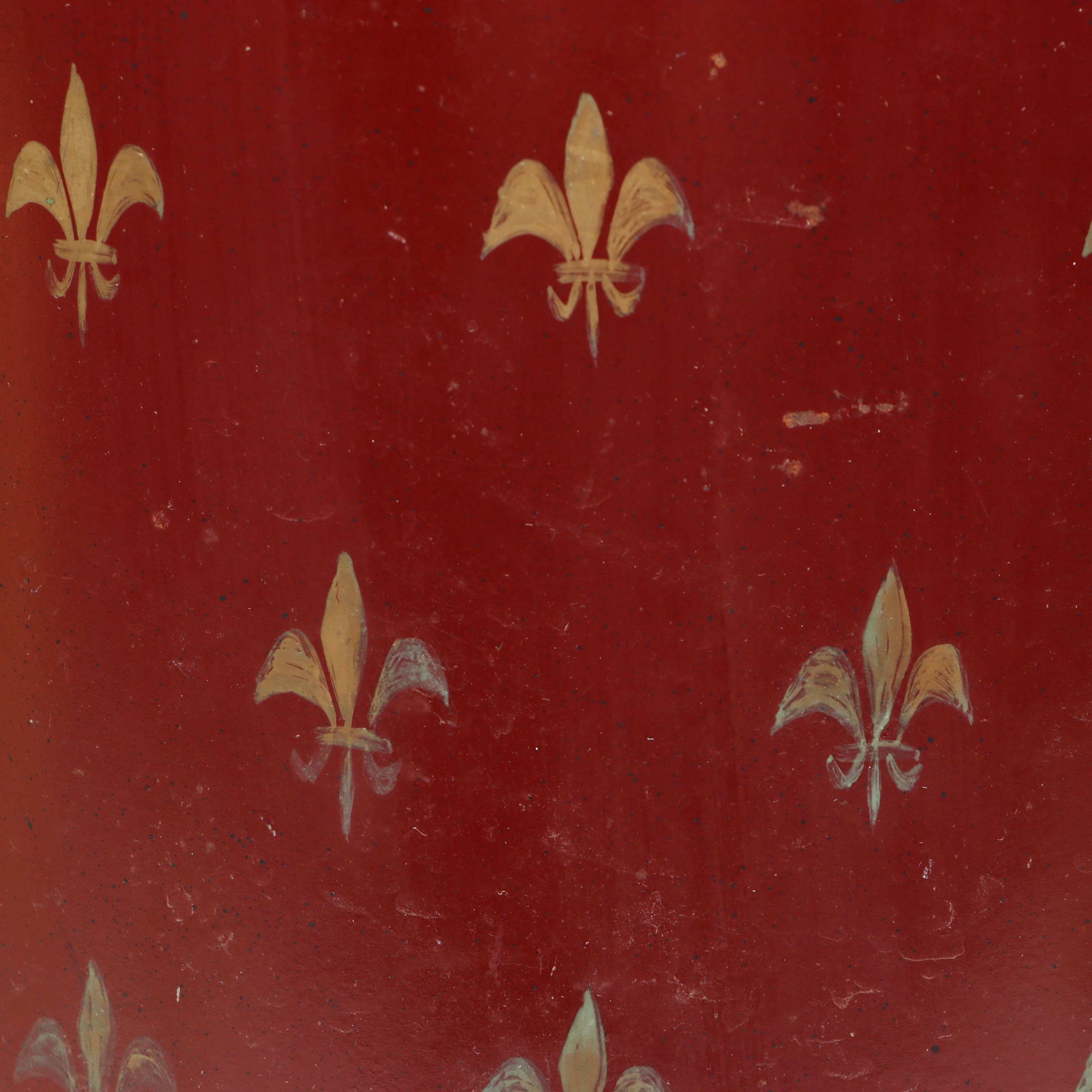 Three Hands Corp. Fleur-de-lis Ceramic Lidded Urns and Metal Umbrella Holder