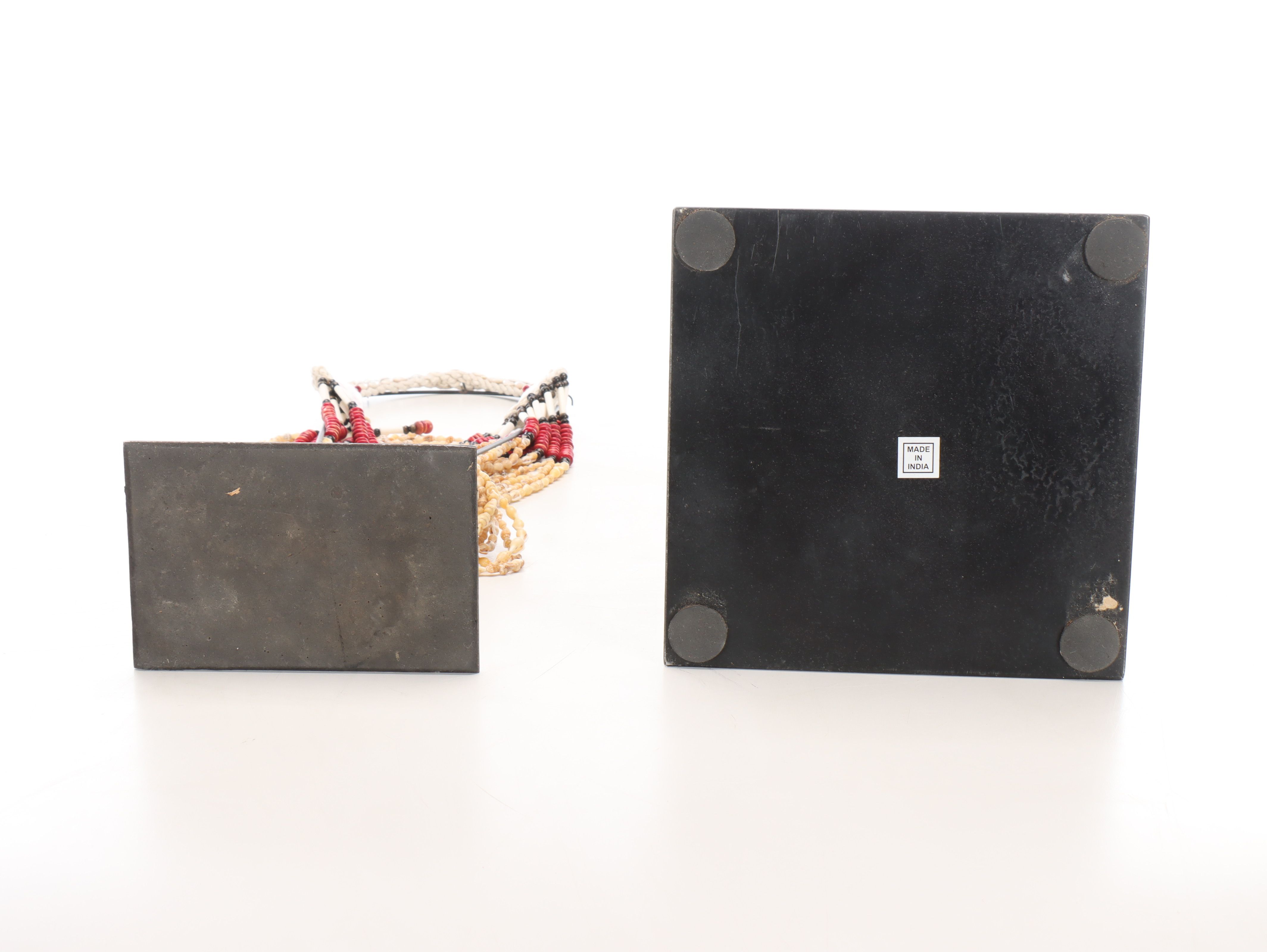 Papua New Guinea Cowrie Shell Necklace with Other Mounted Wood Carving