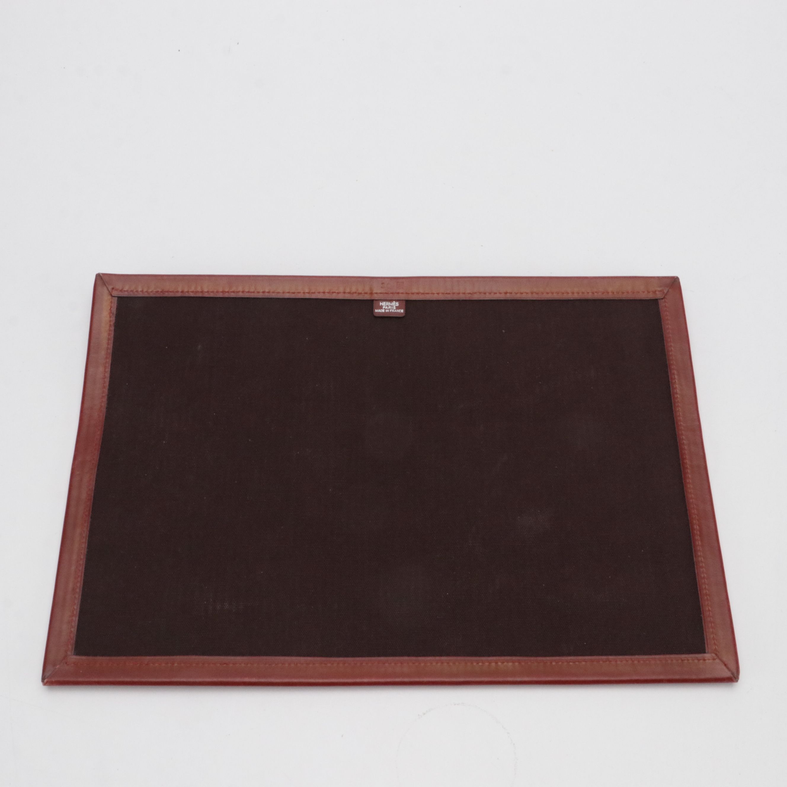 Hermès Leather Trim Canvas Desk/Mouse Pad